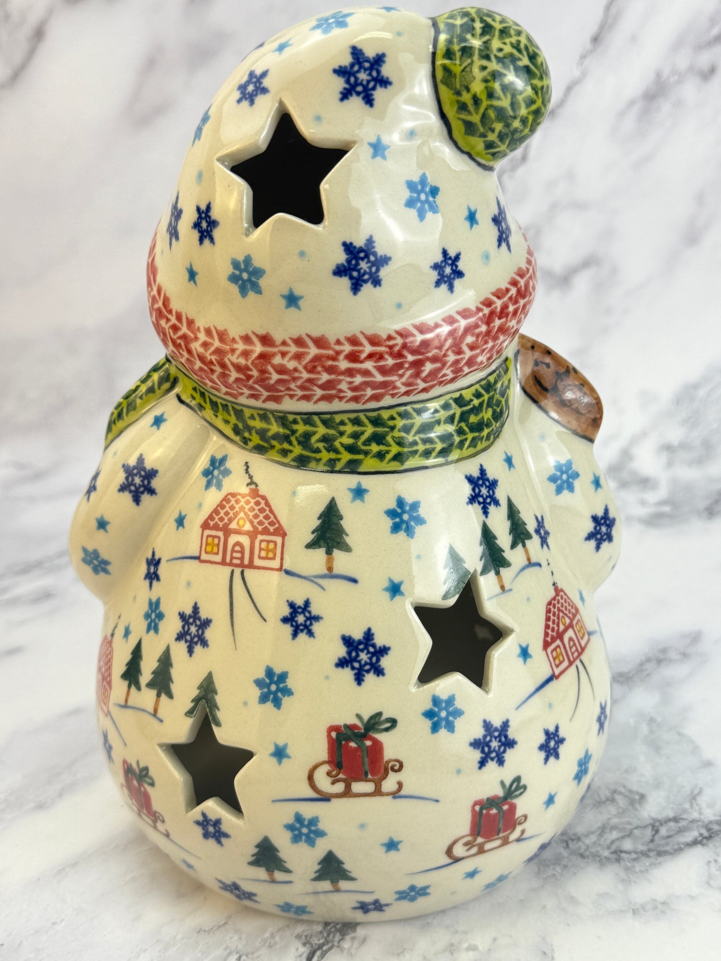 Vena Snowman With Broomstick - Shape V641 - Cottage