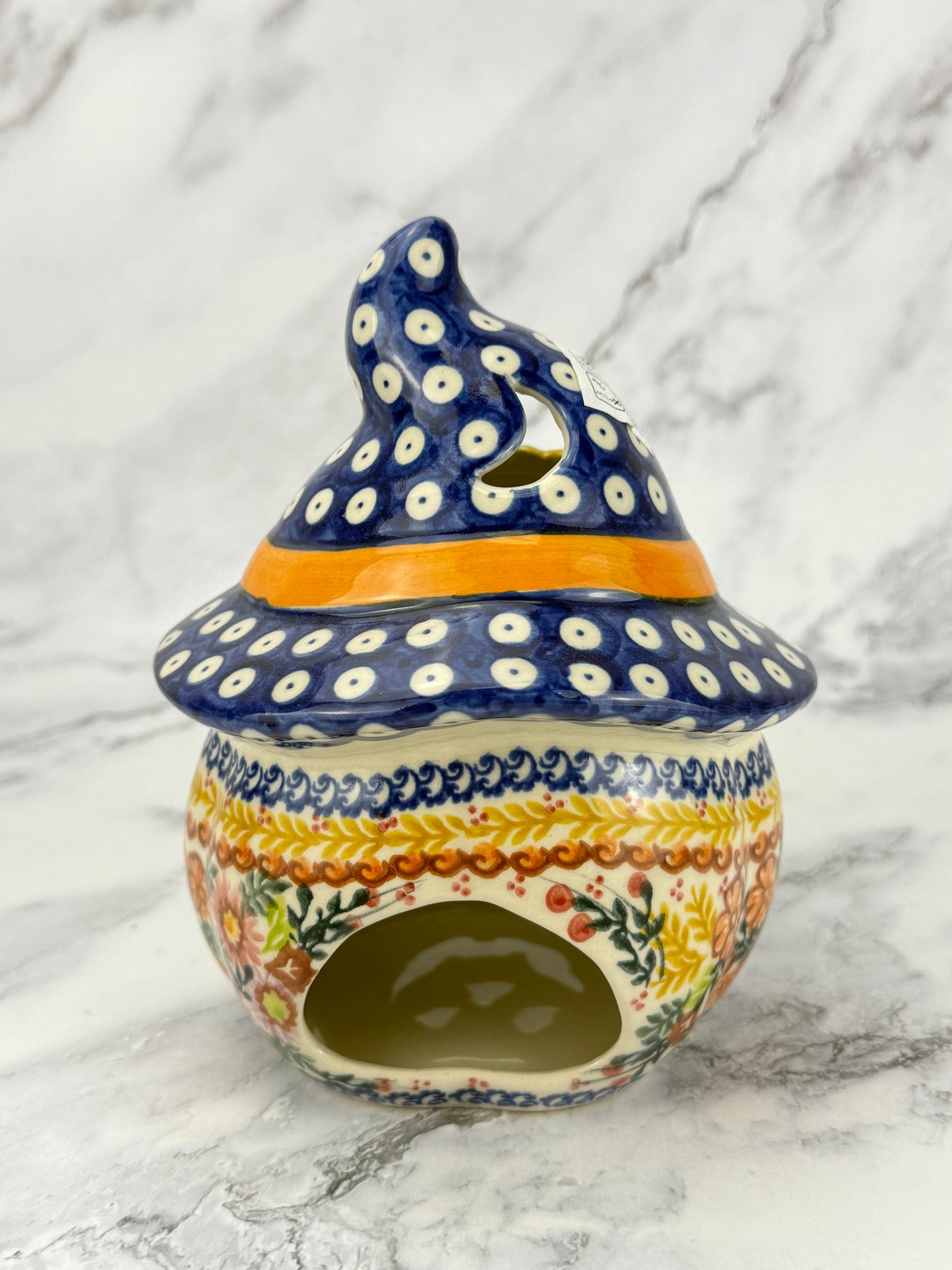 SALE Small Unikat Pumpkin With Hat - Pattern U477