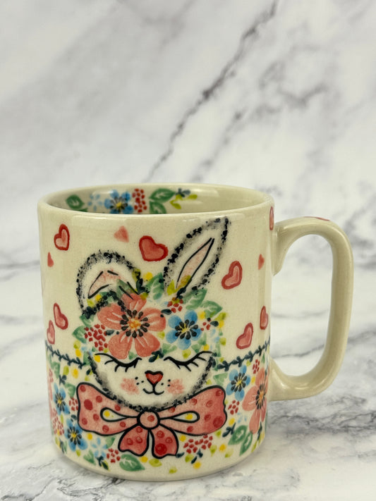 Vena Unikat 12oz Art Mug - Shape V055 - Pink Bunny