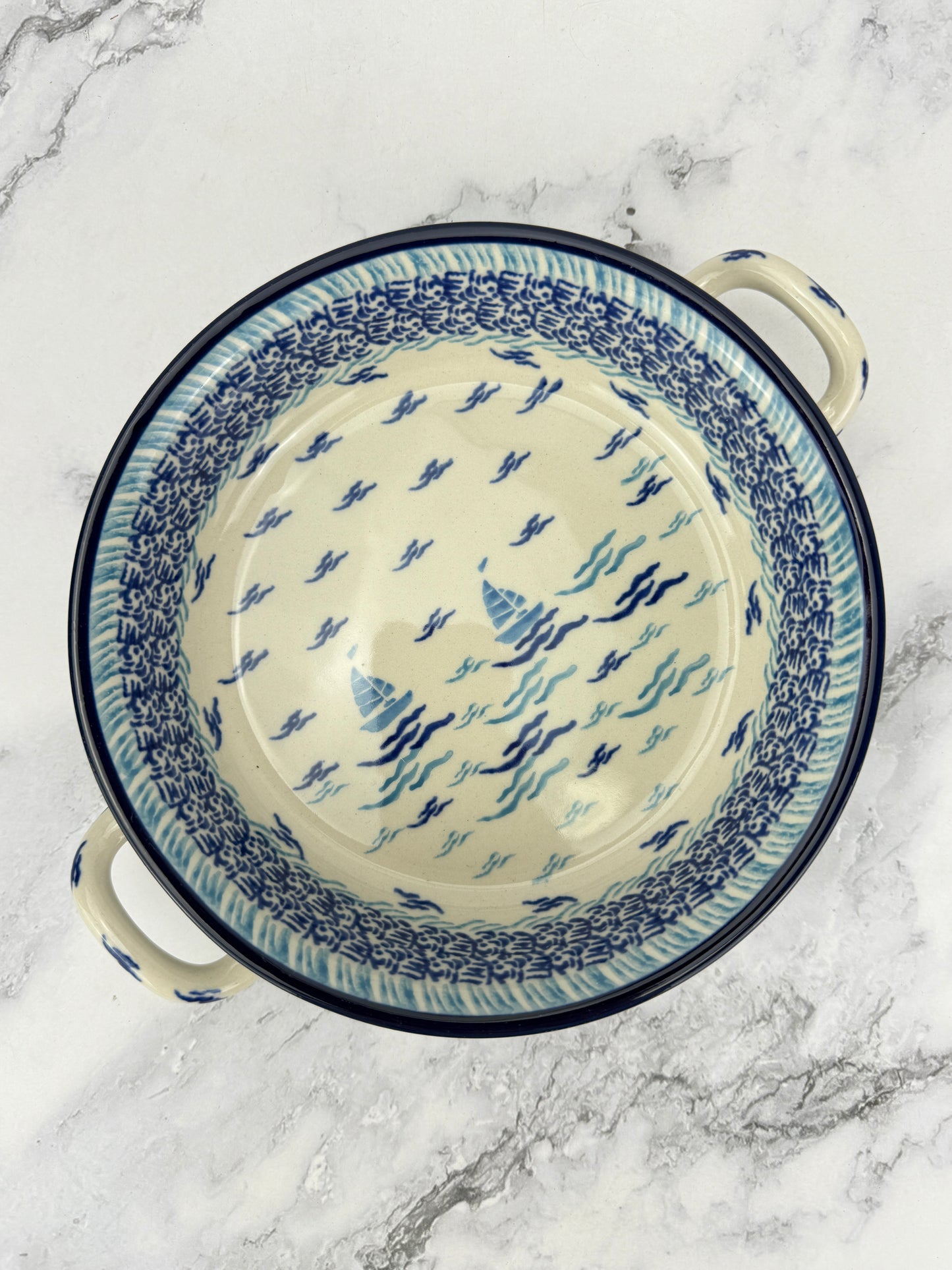 Small Round Baker with Handles - Shape C40 - Pattern 2932