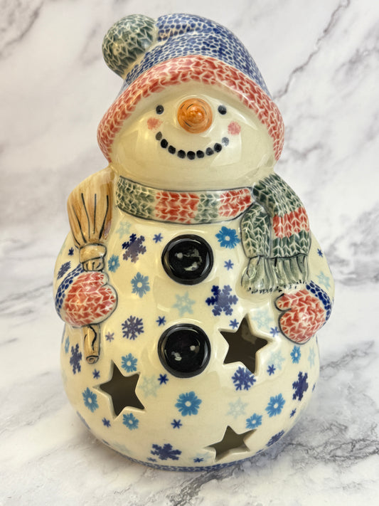 Vena Snowman With Broomstick - Shape V641 - Snowflake