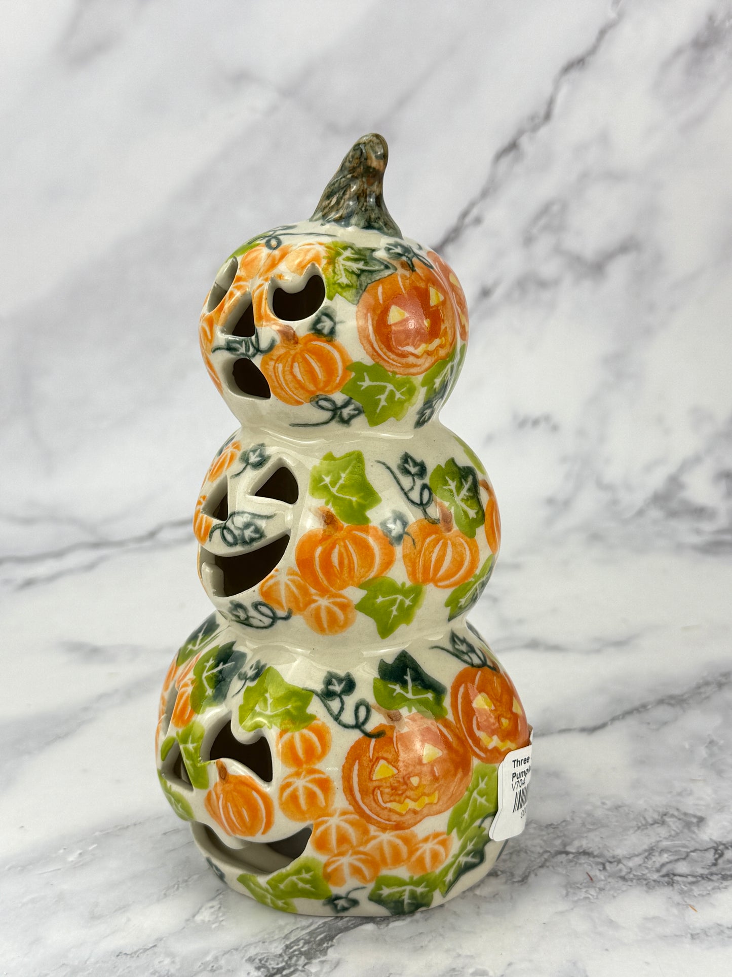 Vena Stacked Pumpkin Votive - Pumpkin Patch