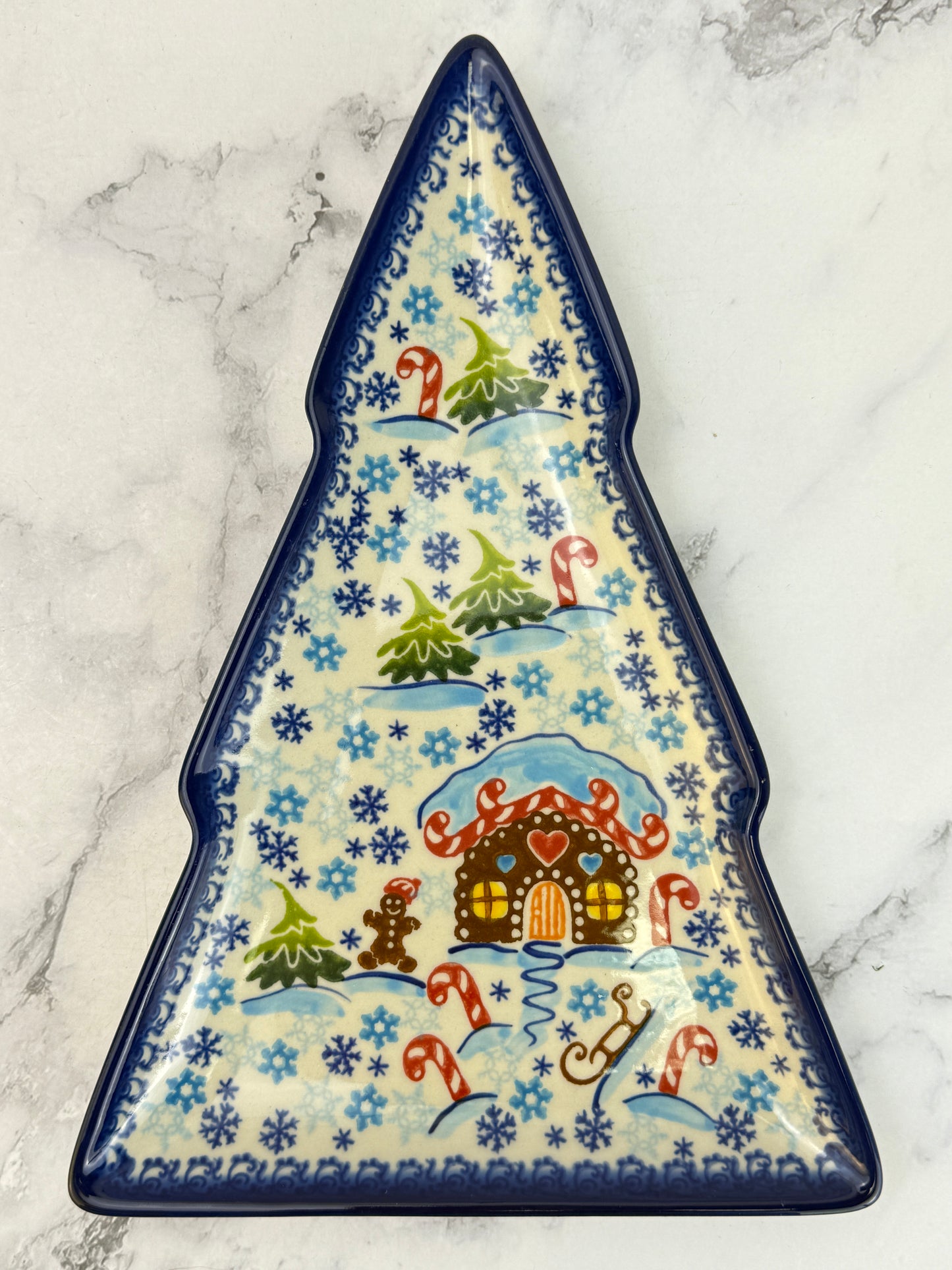 Vena Large Christmas Tree Plate - Shape V672 - Gingerbread
