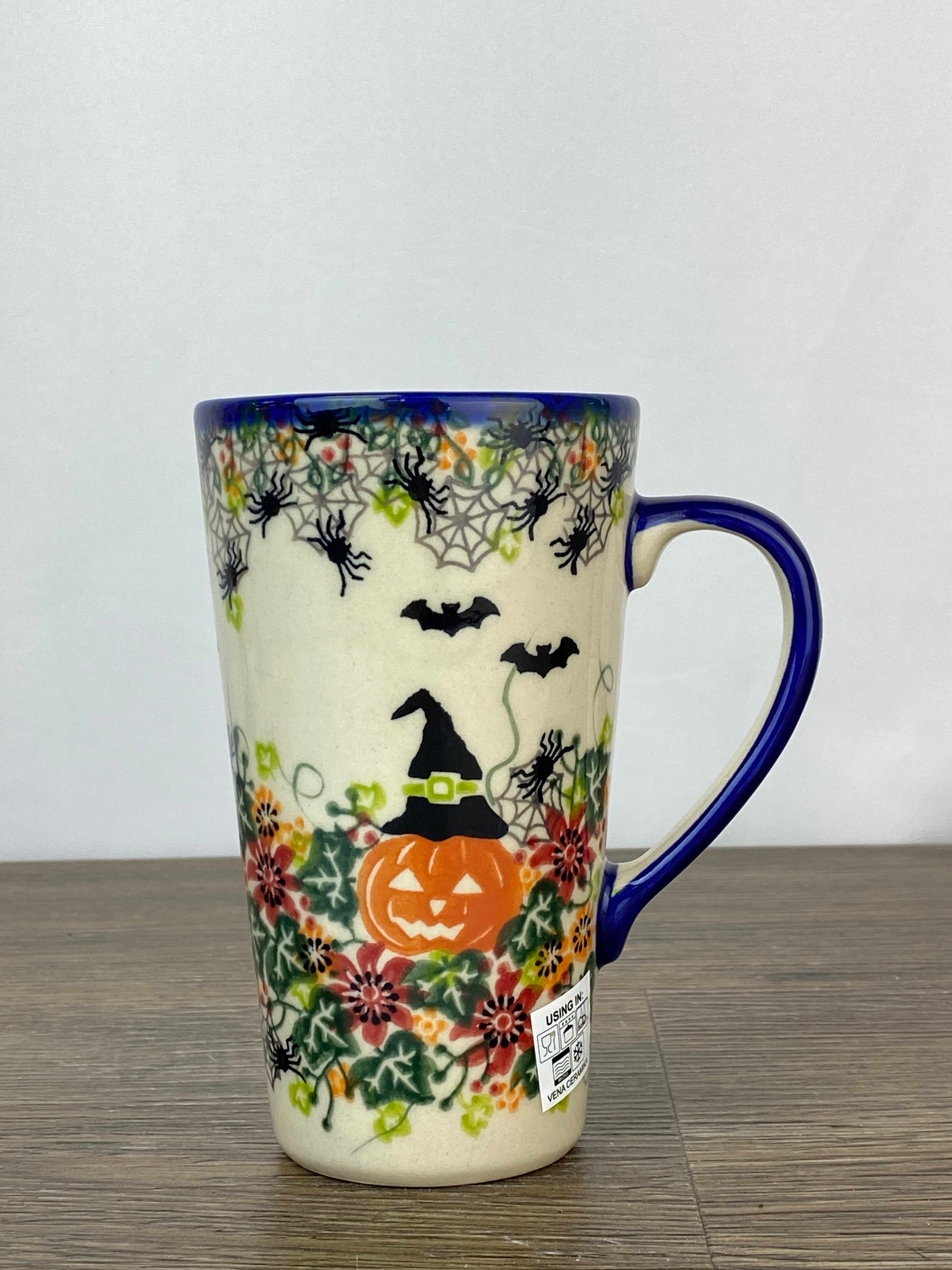 Vena Unikat Latte Mug - Shape V468 - Black Cats and Spiders – Polish ...