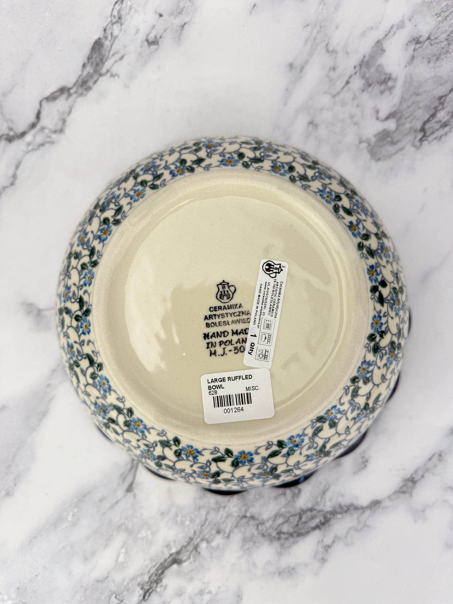 Large Ruffled Bowl - Shape 628 - Pattern 2089