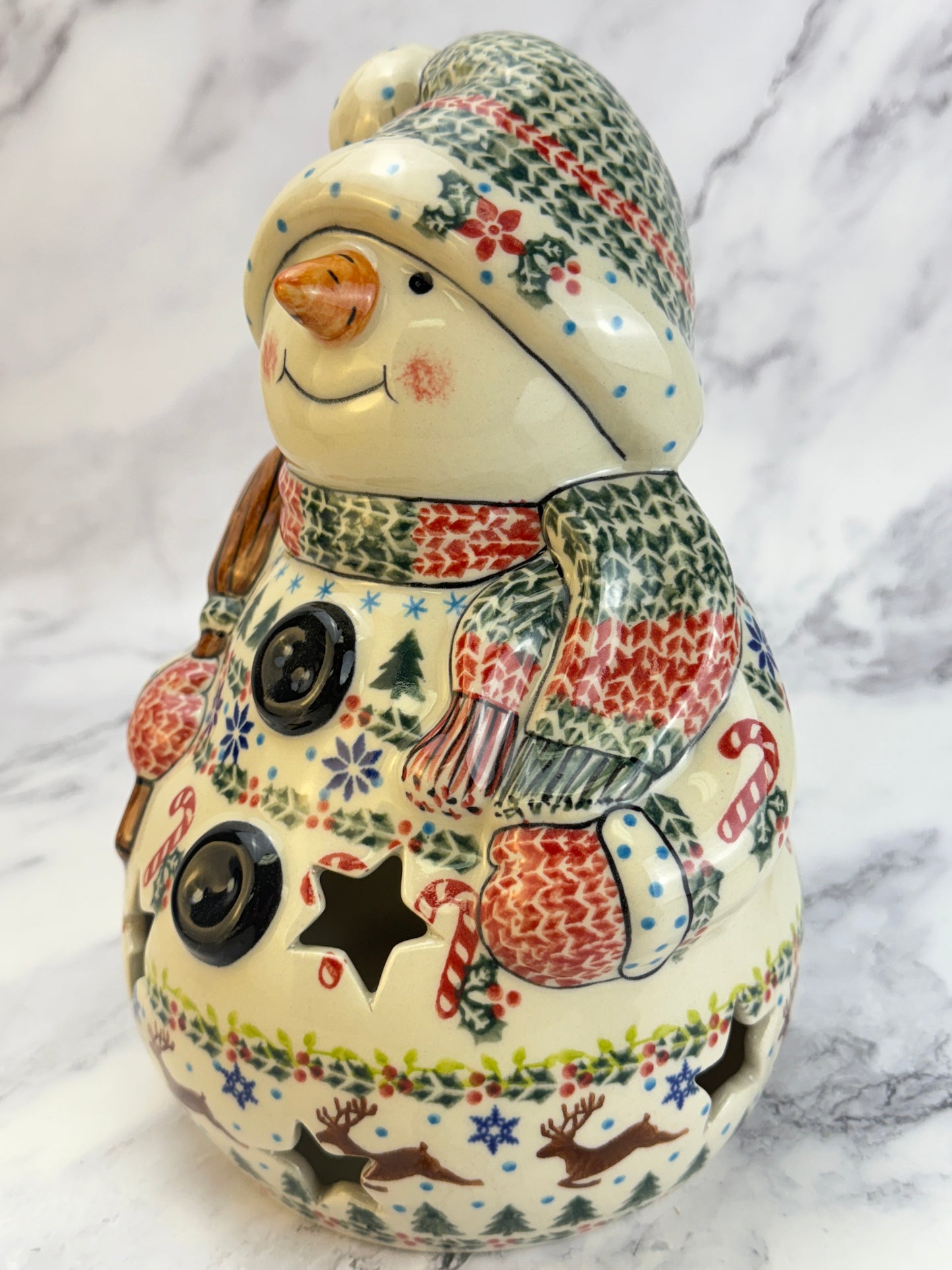 Vena Snowman With Broomstick - Shape V641 - Christmas Sweater