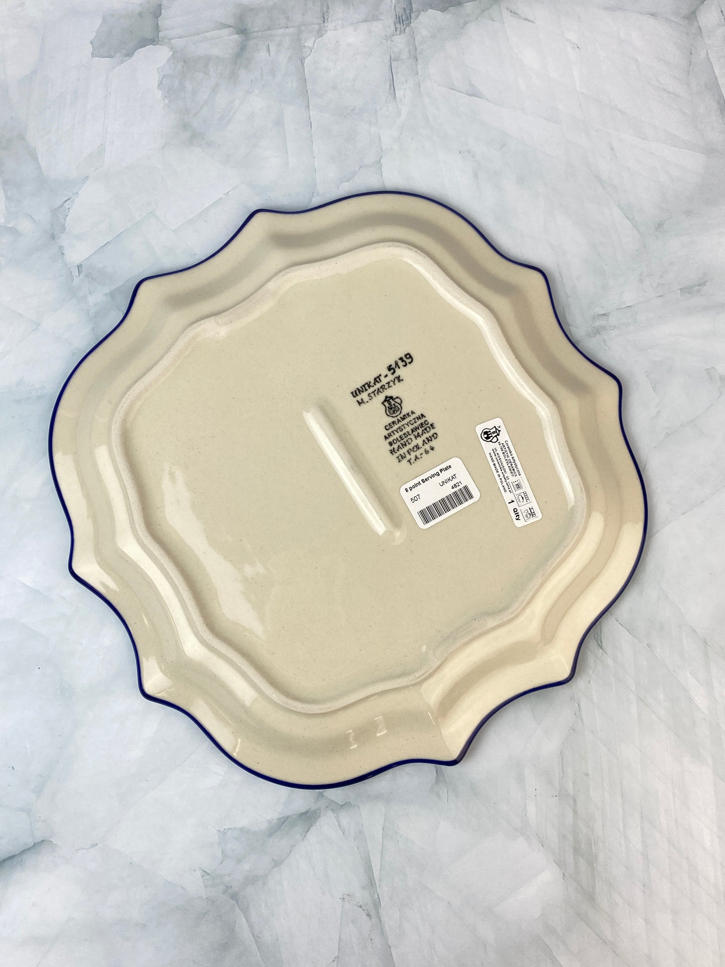 8 Pointed Unikat Platter/ Plate - Shape 507 - Pattern U5139