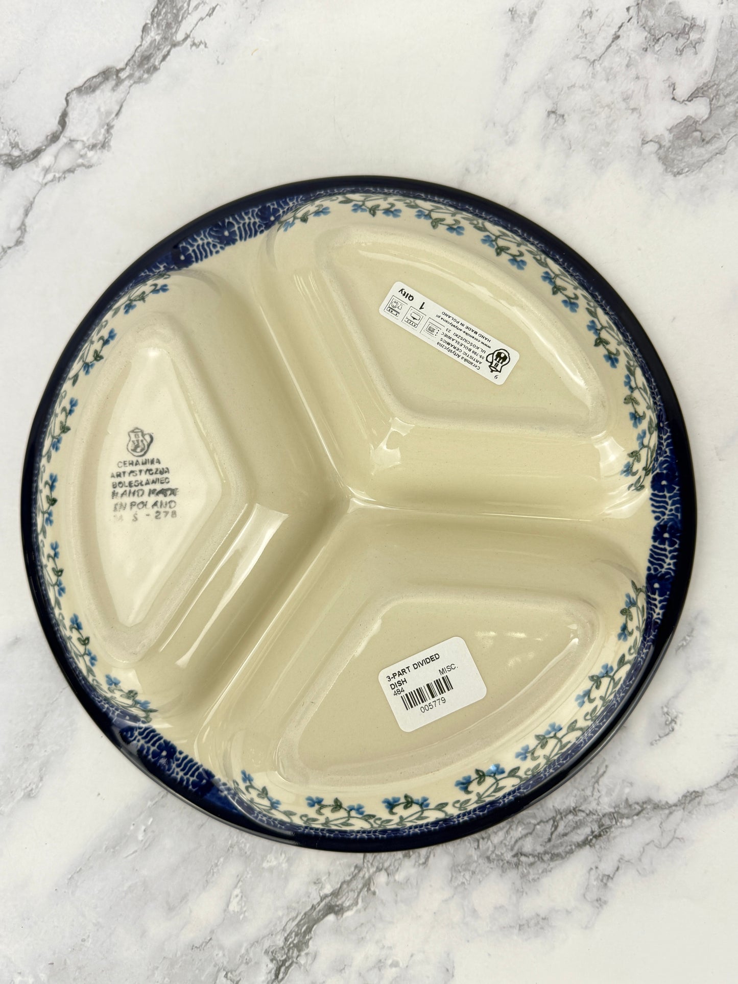 Divided Round Dish - Shape 484 - Pattern 1932