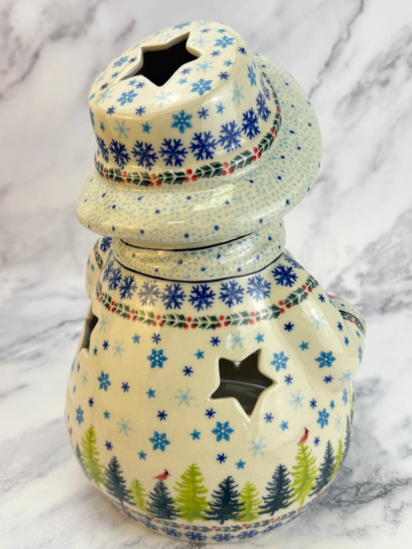 Shape V643 - Vena XL Snowman Votive - Winter Forest