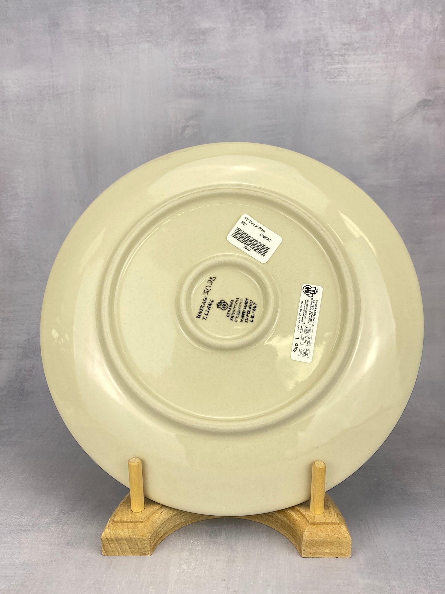 10" Unikat Dinner Plate - Shape 257 - Pattern U5098