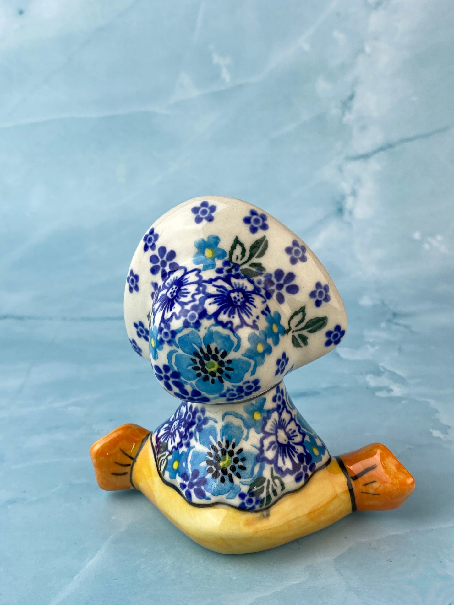 Vena Sitting Duck - Shape V806 - Pattern U524 Turquoise Flowers