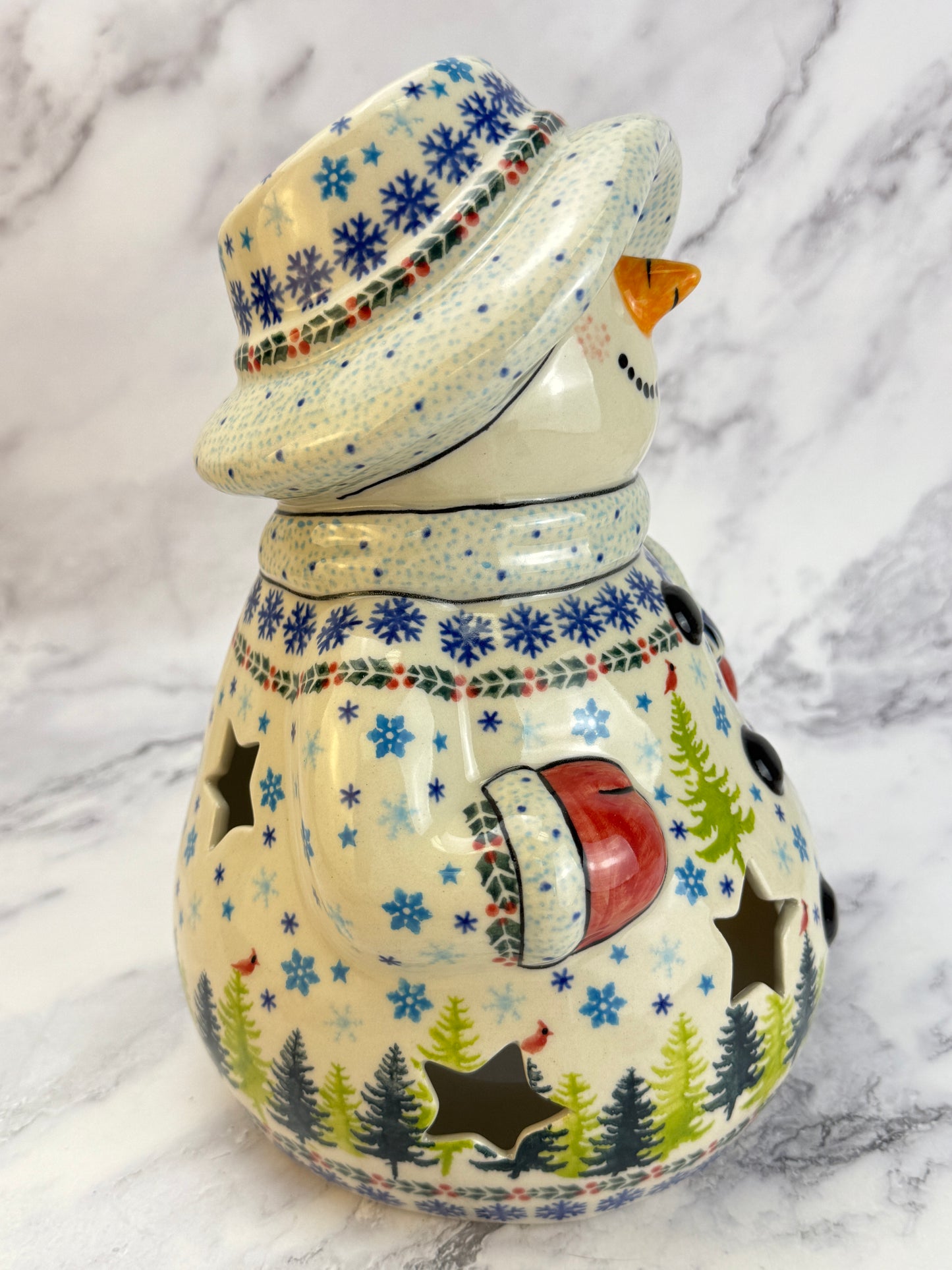 Shape V643 - Vena XL Snowman Votive - Winter Forest