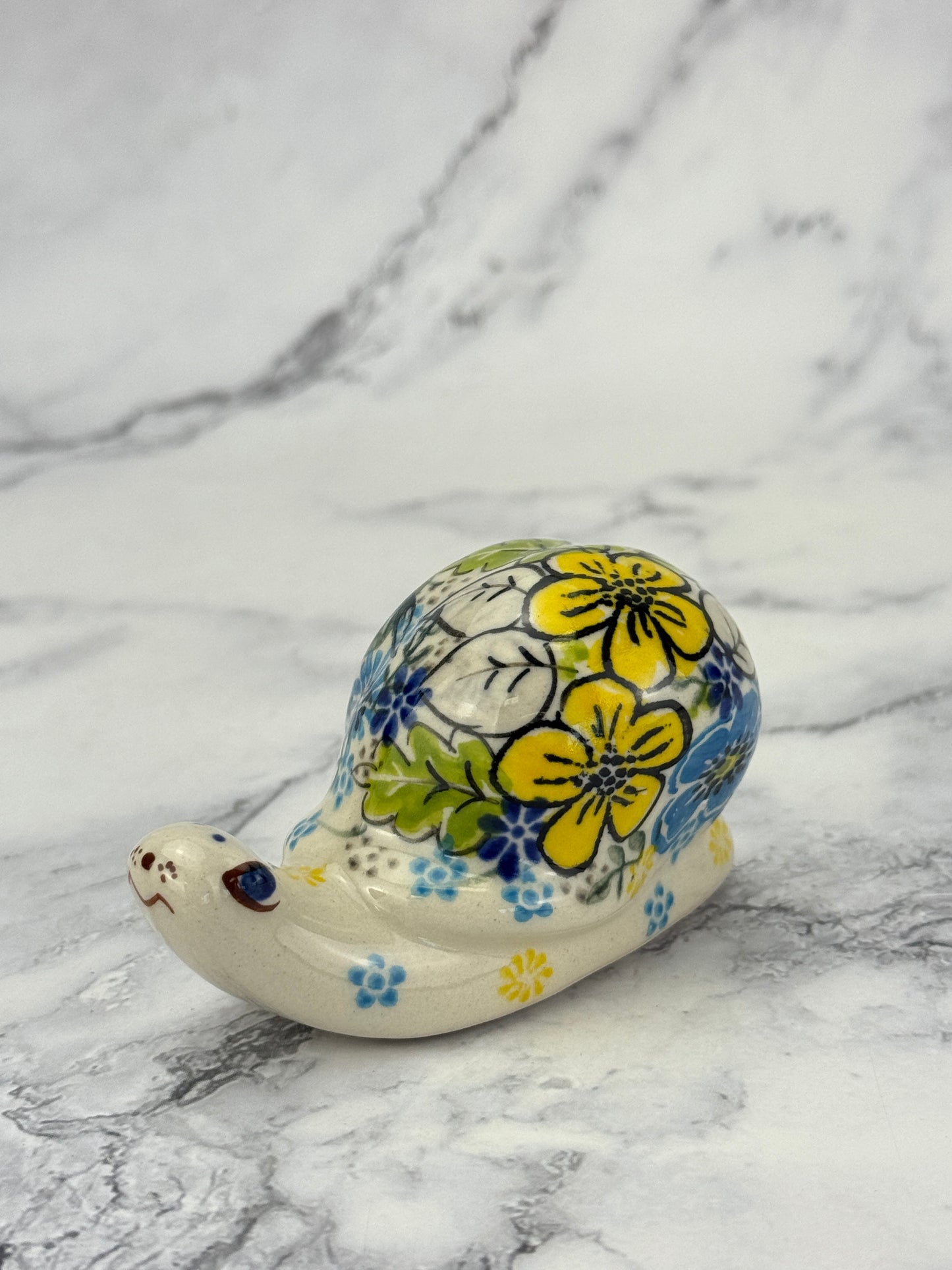 Snail Figurine - Shape V415 - Pattern Sunny Bloom