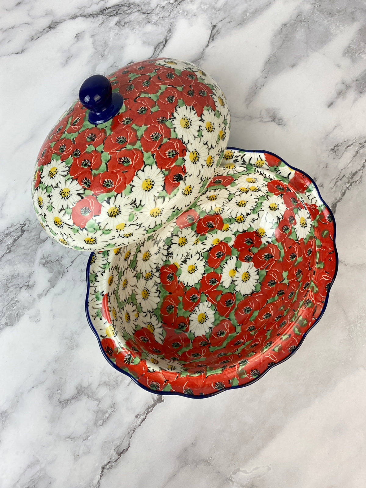 Roaster Pattern Scalloped Unikat Roaster - Shape D44 - Pattern U5070 – Polish Pottery ...