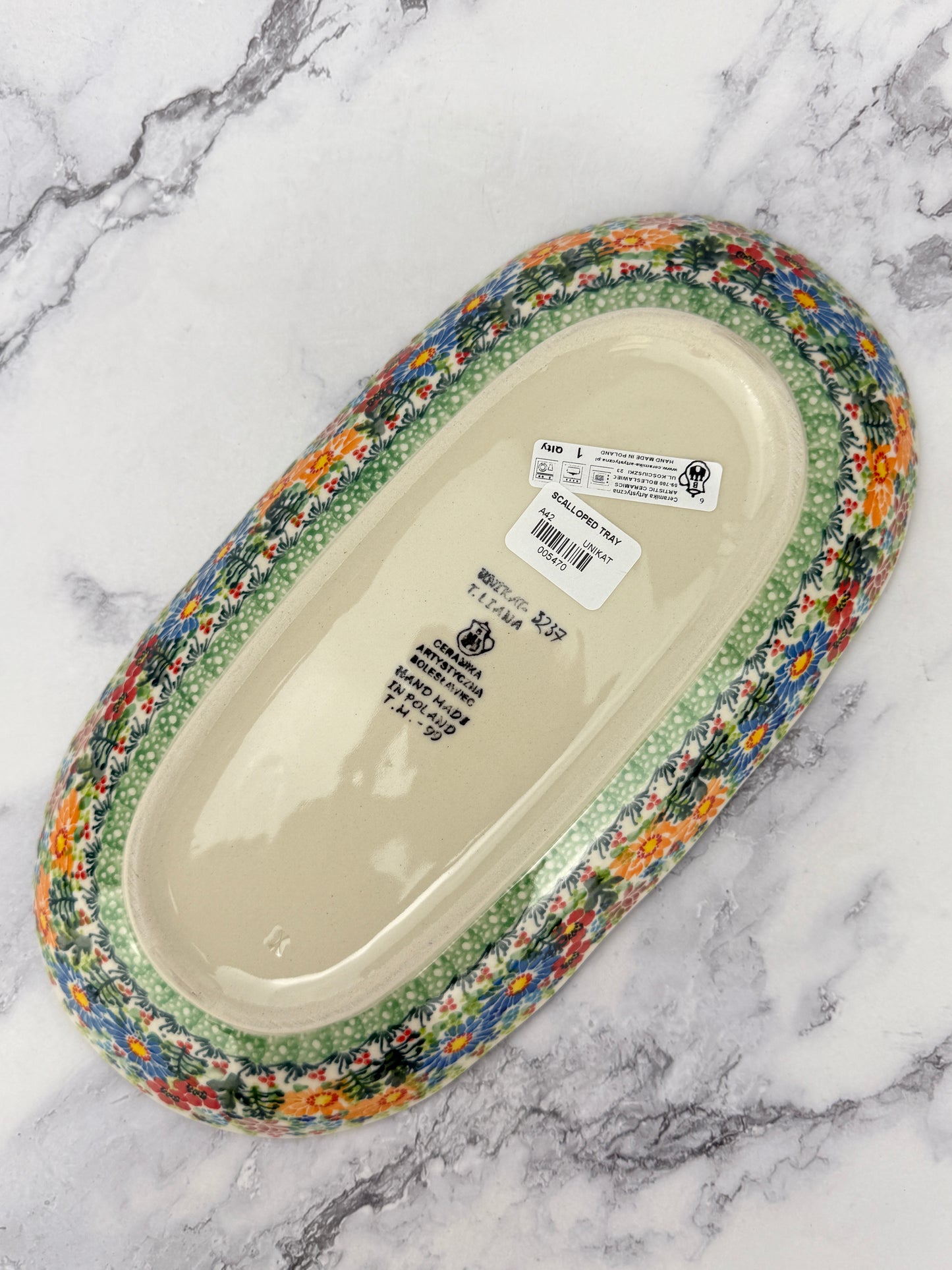 Scalloped Unikat Tray - Shape A42 - Pattern U5237