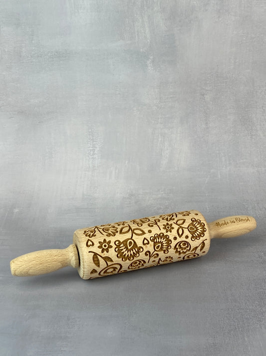 Wooden Rolling Pin - Whimsical Folk