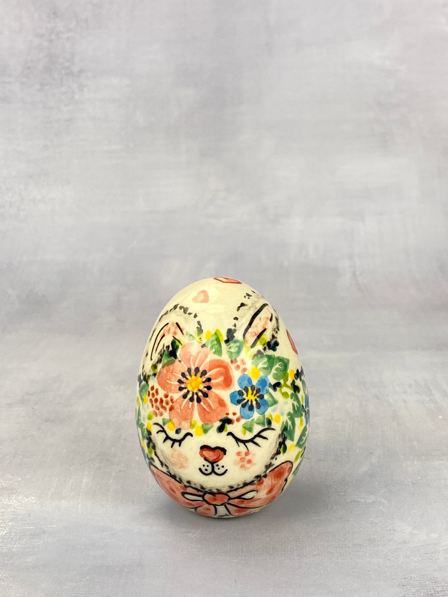 Vena Large Ceramic Easter Egg - Shape V037 -  Pink Flowers