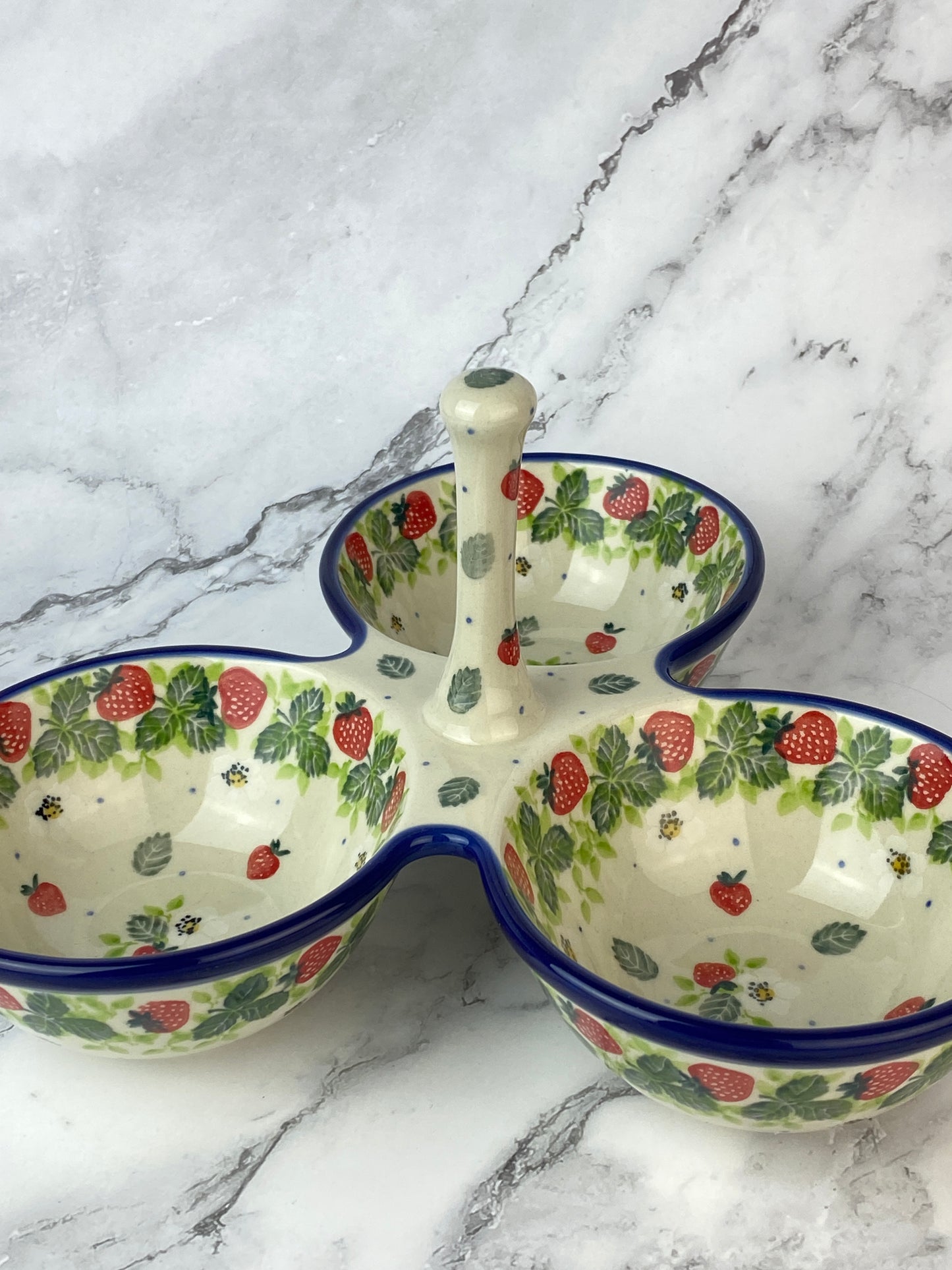 Three Part Condiment Dish - Shape B34 - Pattern 2709