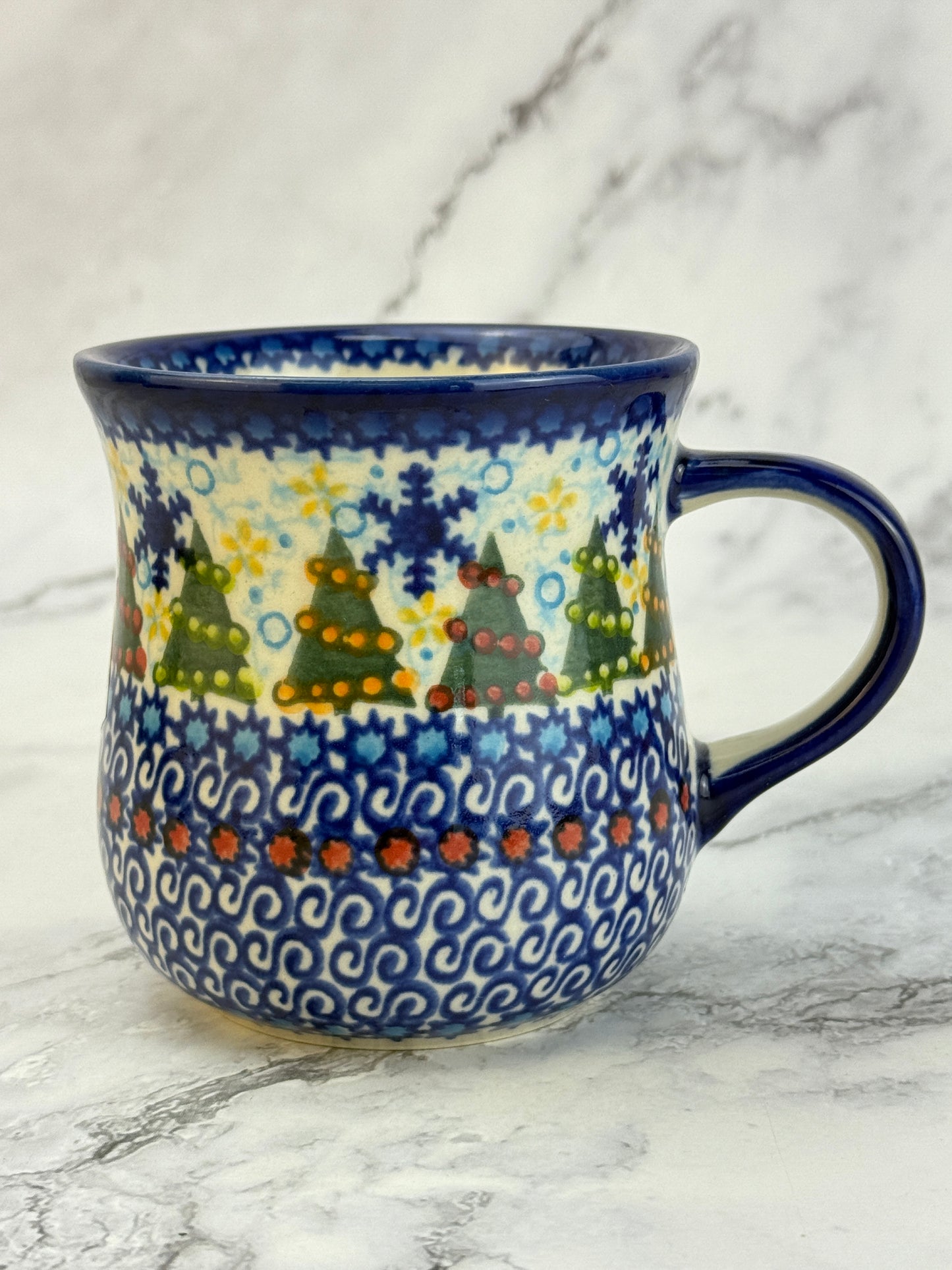 Vena Unikat 8oz Holiday Mug - Shape V053 - Christmas Lights
