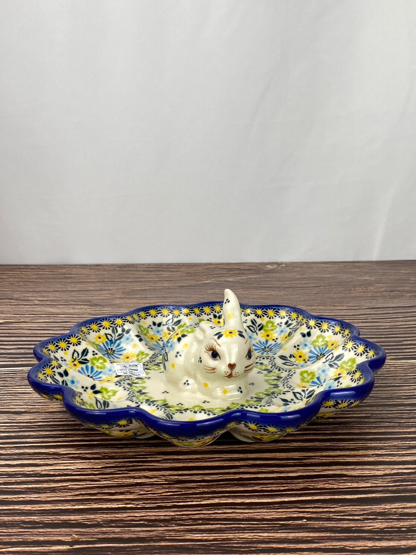 Unikat Bunny Egg Plate - Shape V630 - Blue Chicory