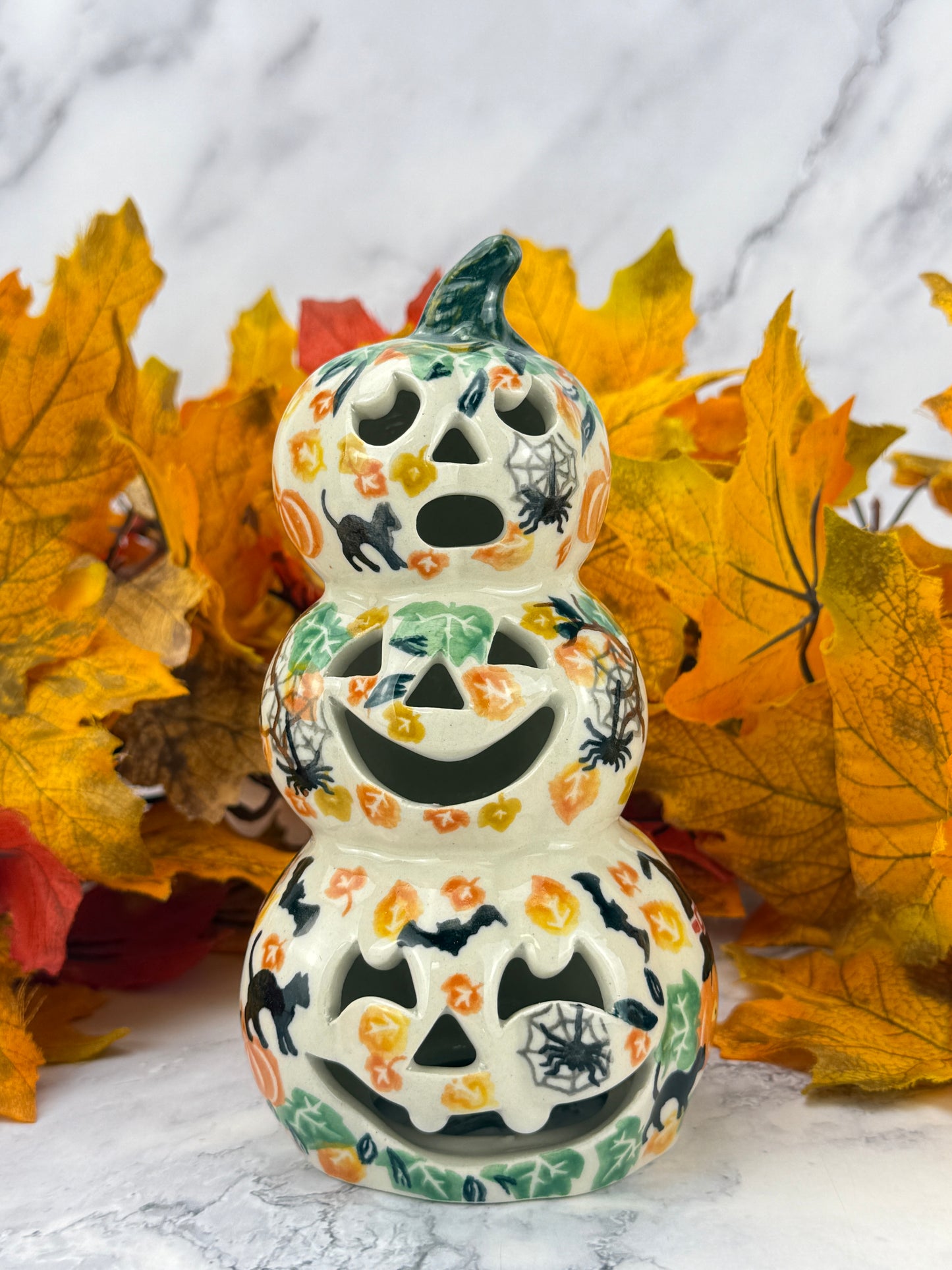 Vena Stacked Pumpkin Votive - Spooky Patch