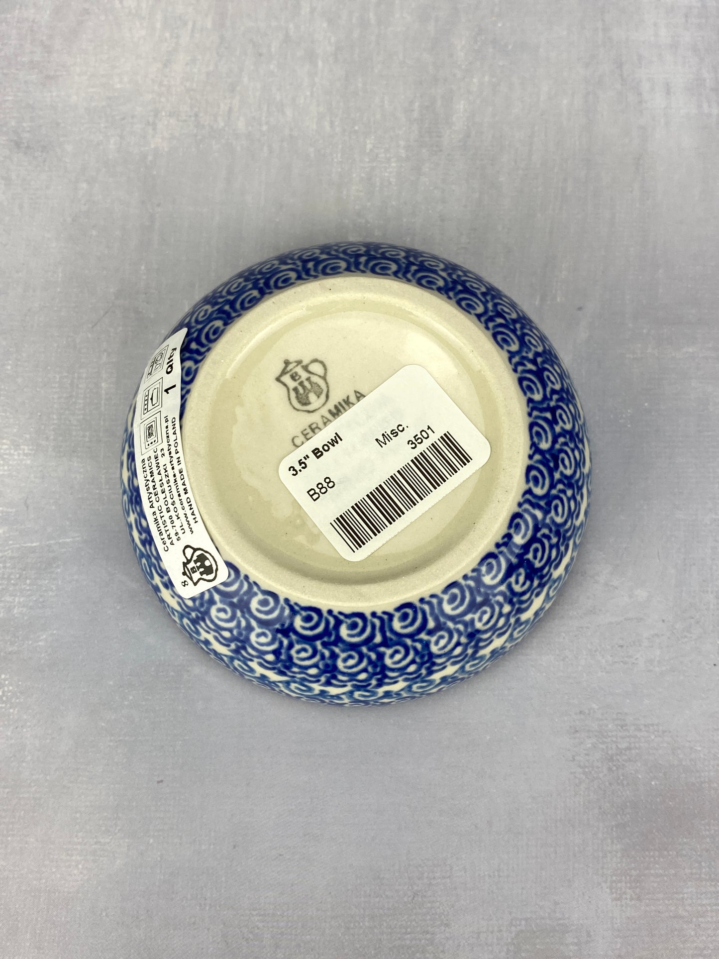 Small Bowl - Shape B88 - Pattern 3220