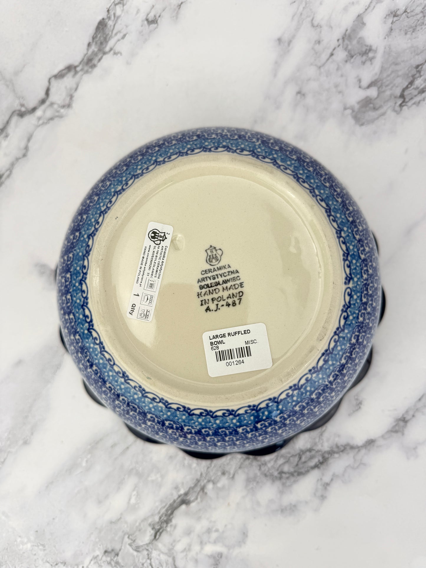 Large Ruffled Bowl - Shape 628 - Pattern 2751