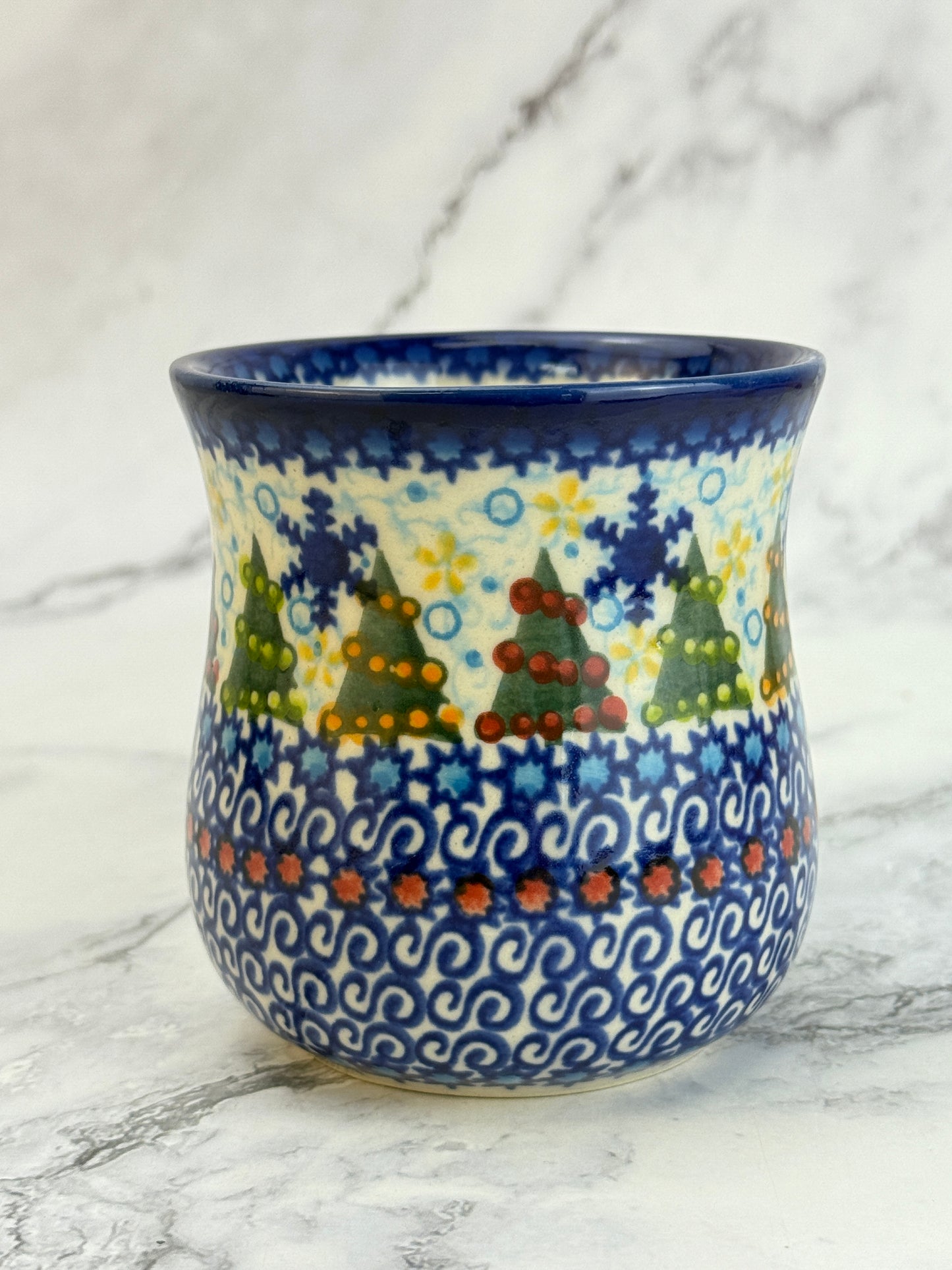 Vena Unikat 8oz Holiday Mug - Shape V053 - Christmas Lights