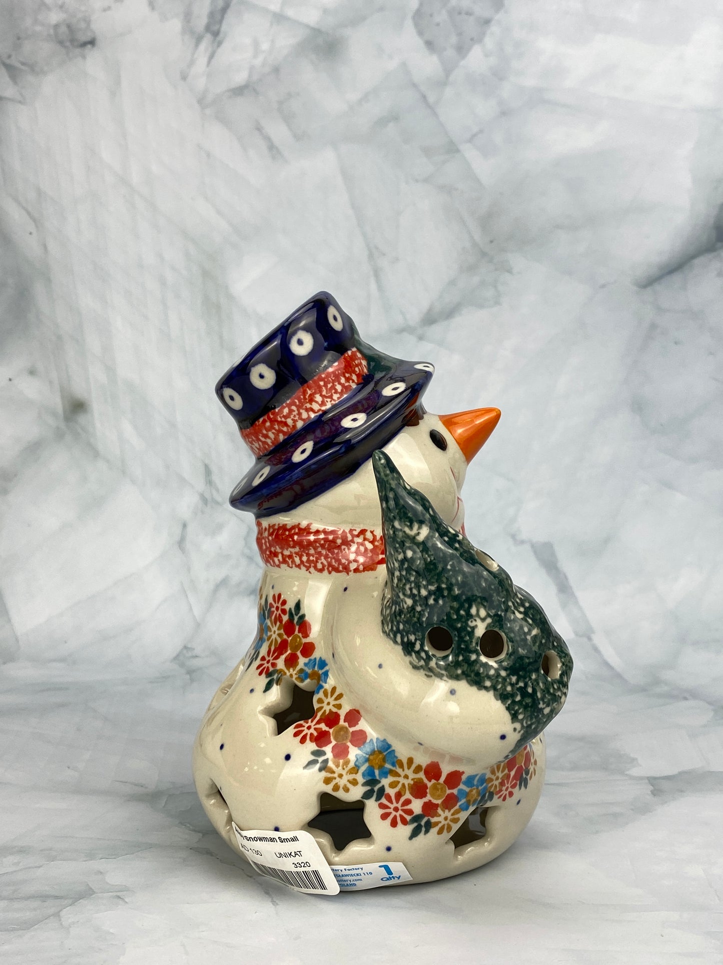 SALE Andy Snowman Votive - Red Scarf