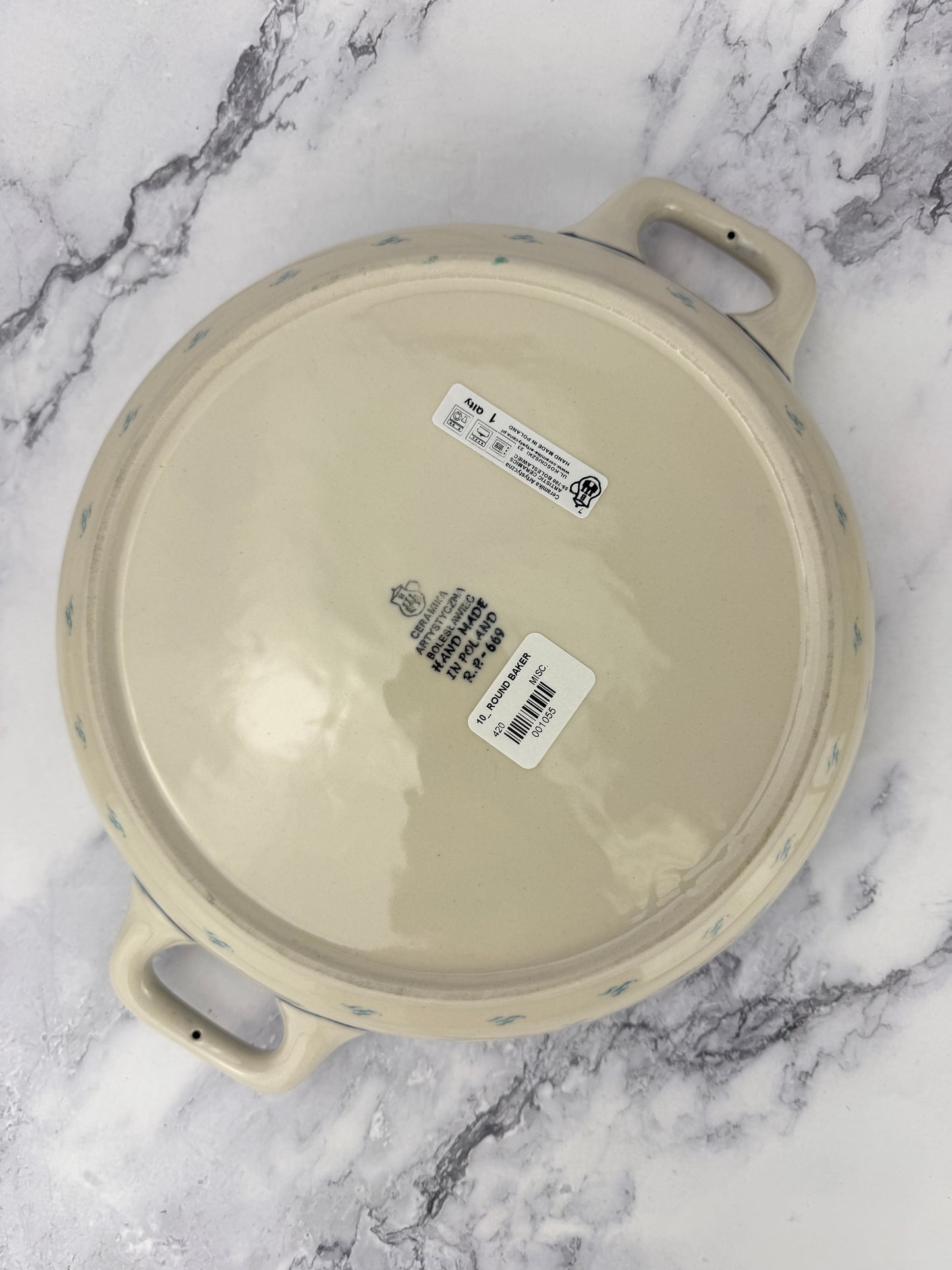 10" Round Baker With Handles - Shape 420 - Pattern 2931