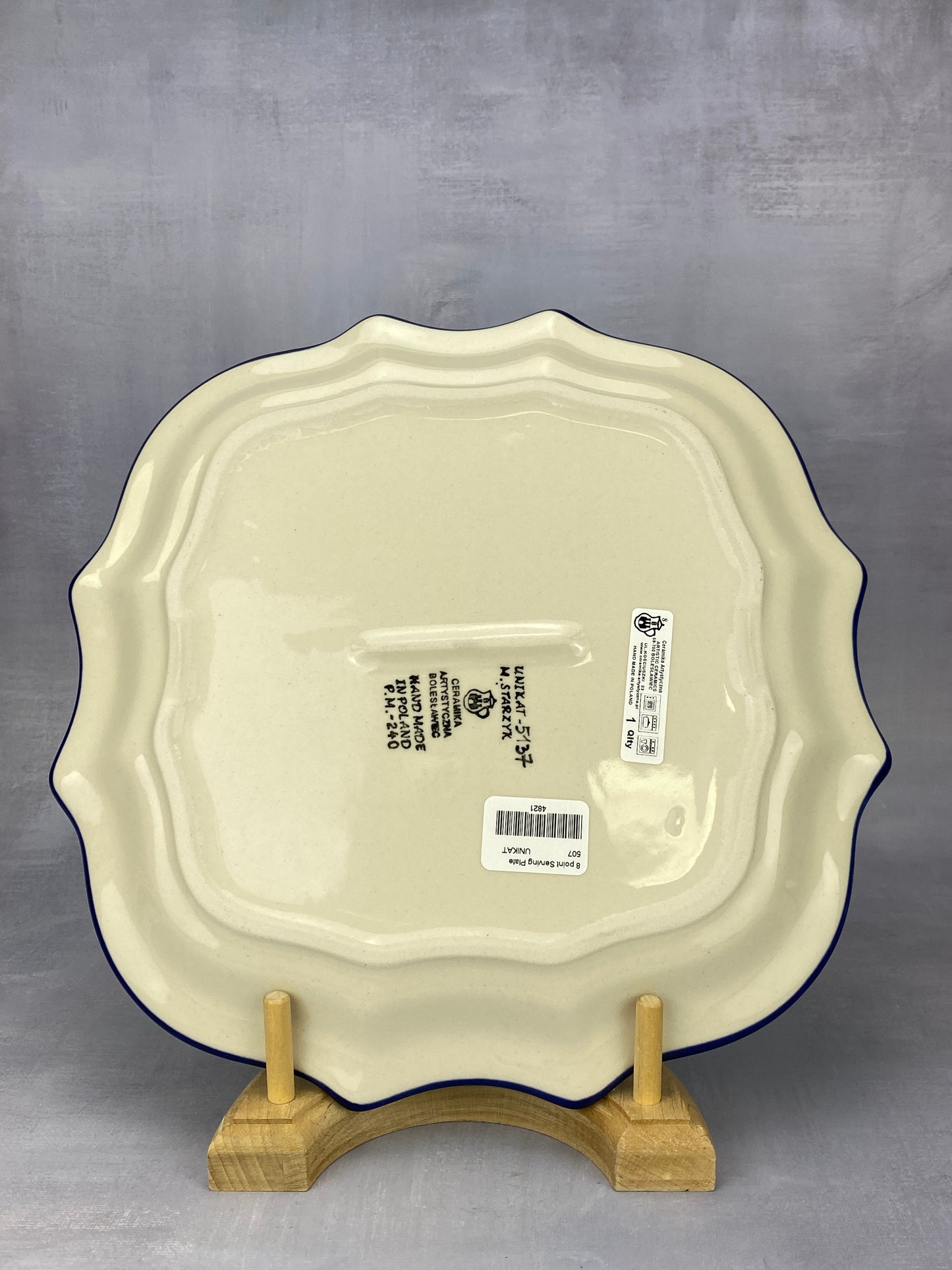 8 Pointed Unikat Platter/ Plate - Shape 507 - Pattern U5137