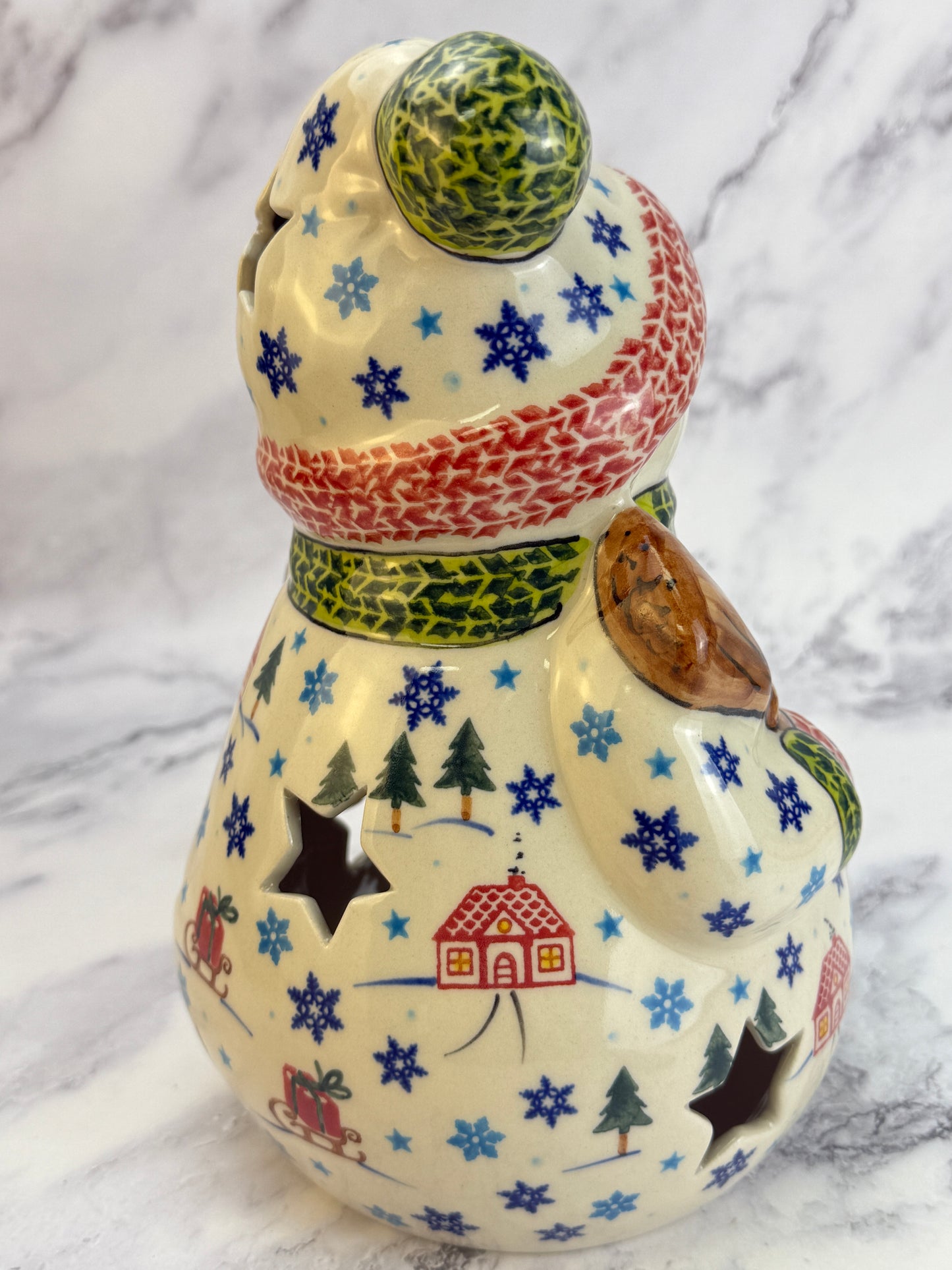 Vena Snowman With Broomstick - Shape V641 - Cottage