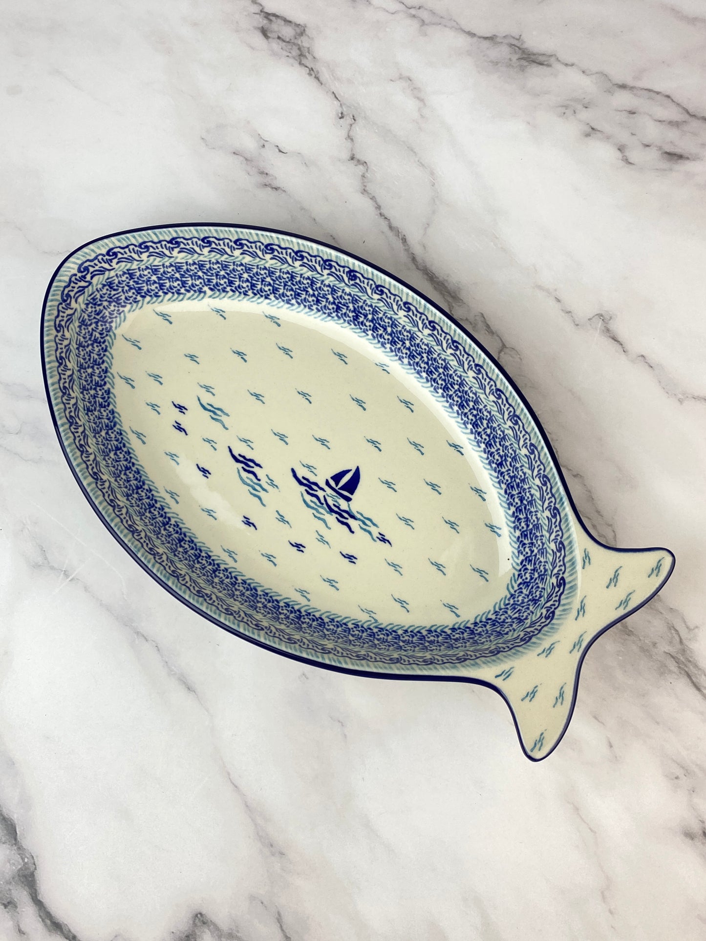 Large Fish Serving Dish - Shape E23 - Pattern 2931