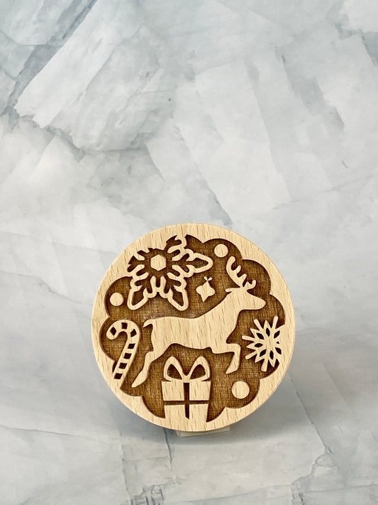 Christmas Cookie Stamp - Running Reindeer