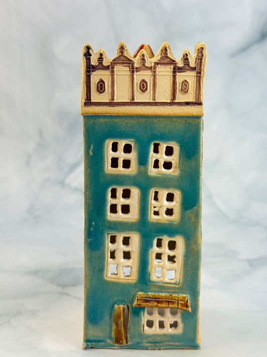 Ceramic Votive House - O