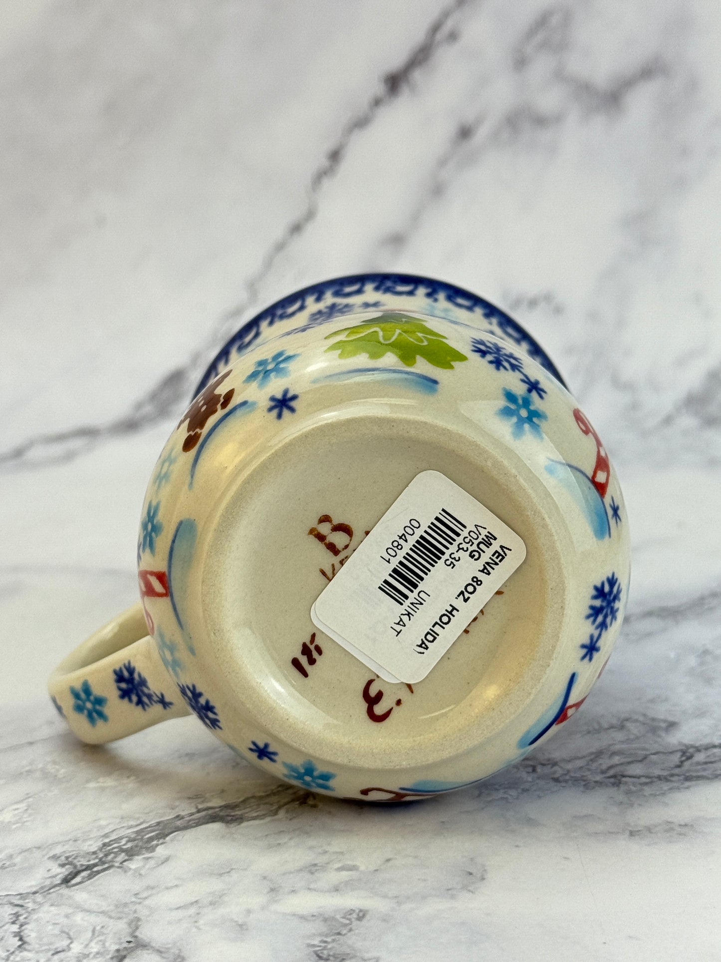 Vena Unikat 8oz Holiday Mug - Shape V053 - Gingerbread