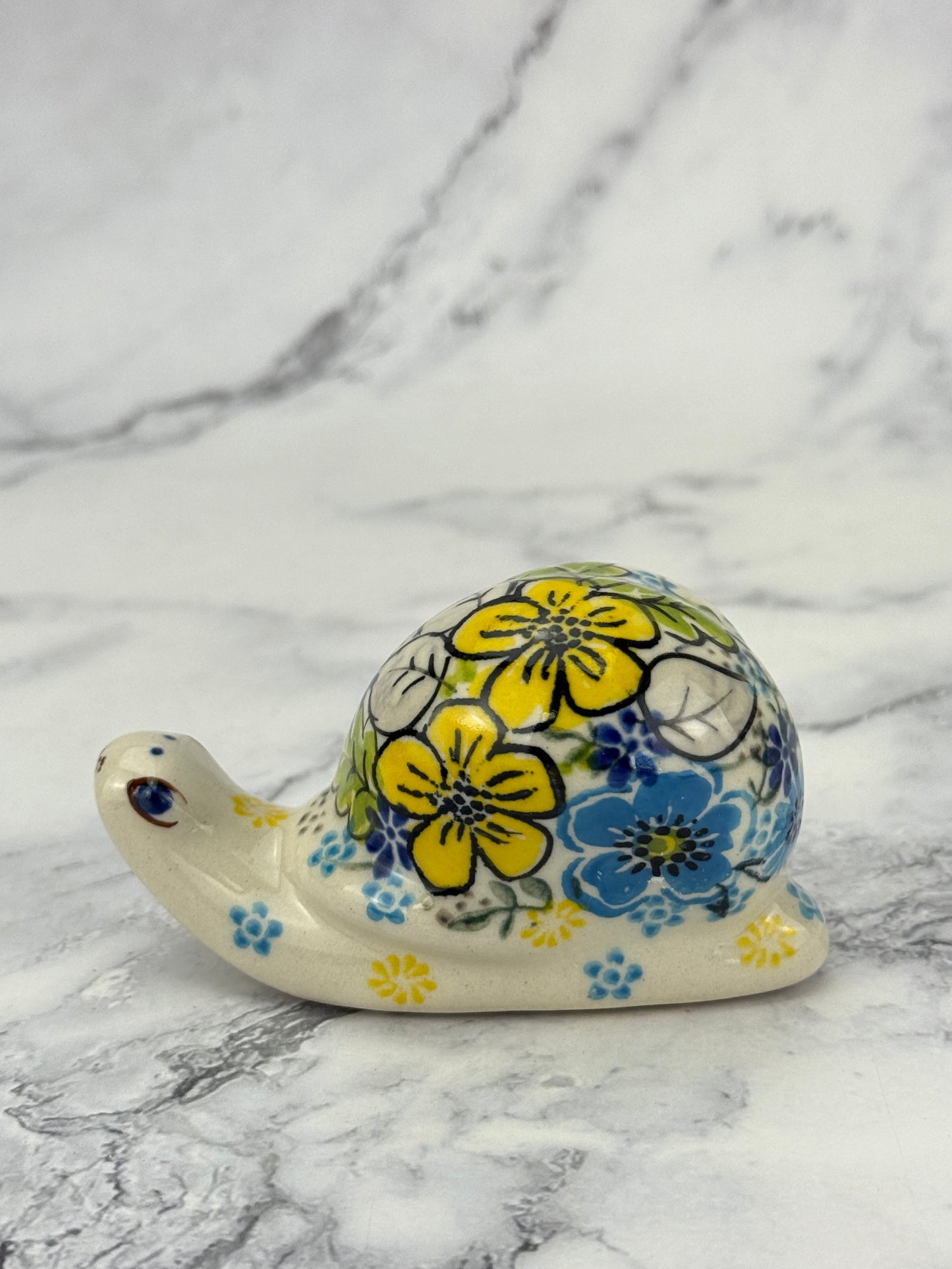 Snail Figurine - Shape V415 - Pattern Sunny Bloom