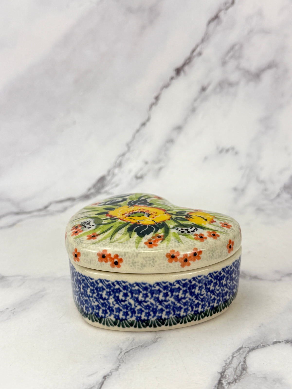 Covered Unikat Heart Dish - Shape G95 - Pattern U5273
