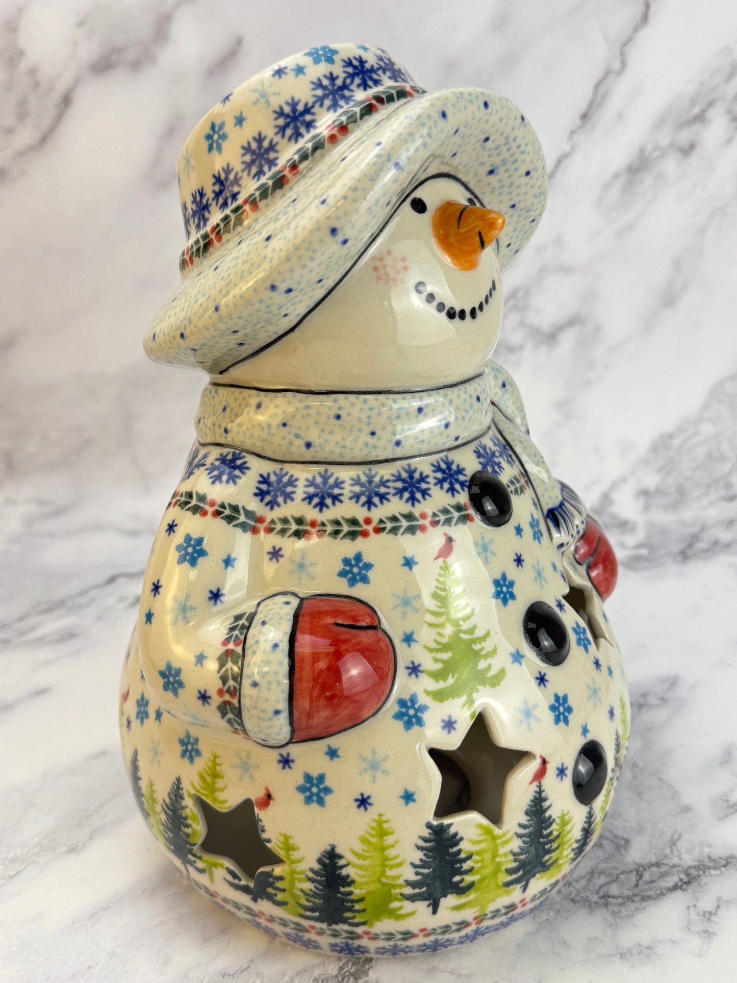 Shape V643 - Vena XL Snowman Votive - Winter Forest