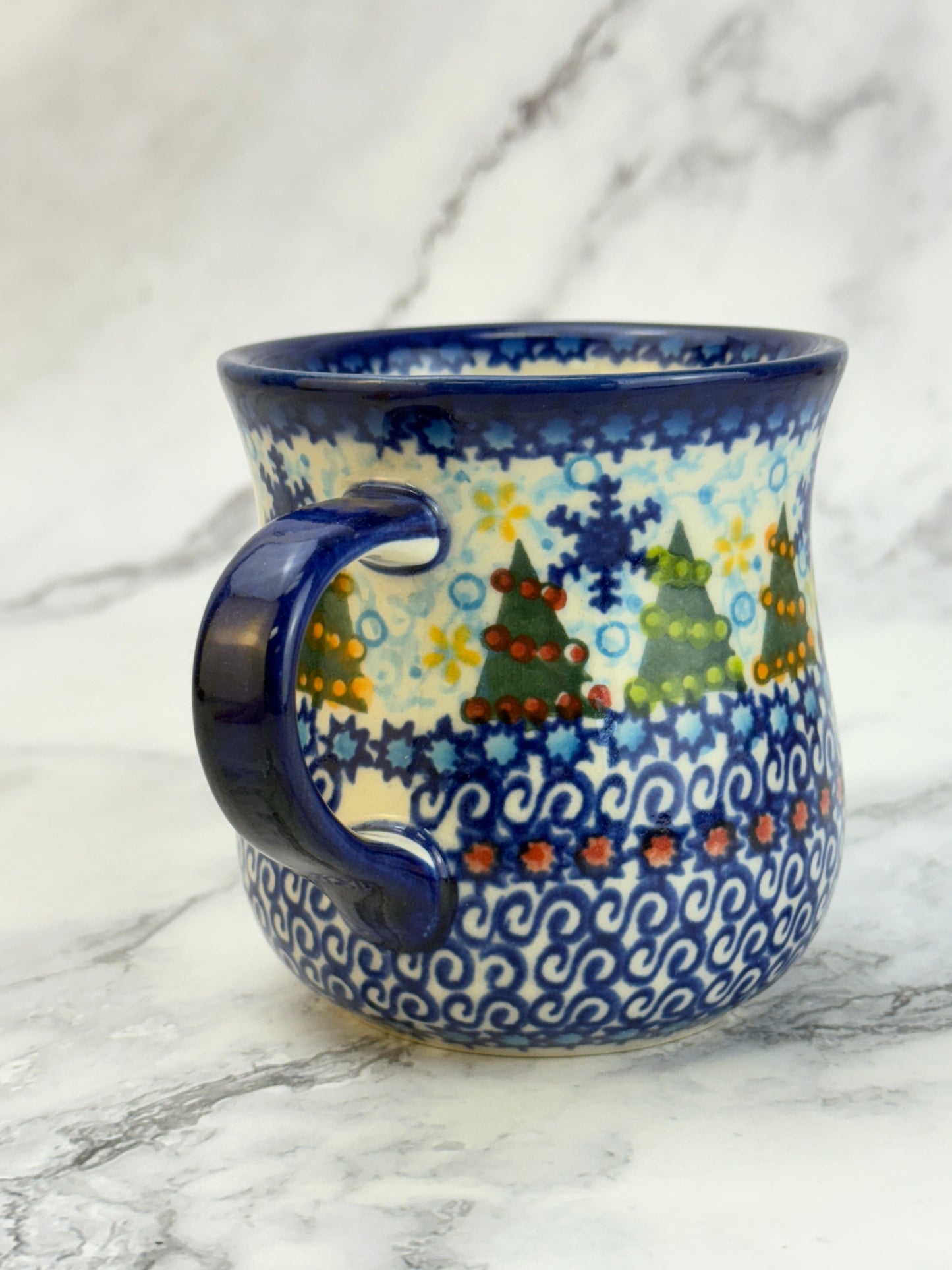 Vena Unikat 8oz Holiday Mug - Shape V053 - Christmas Lights