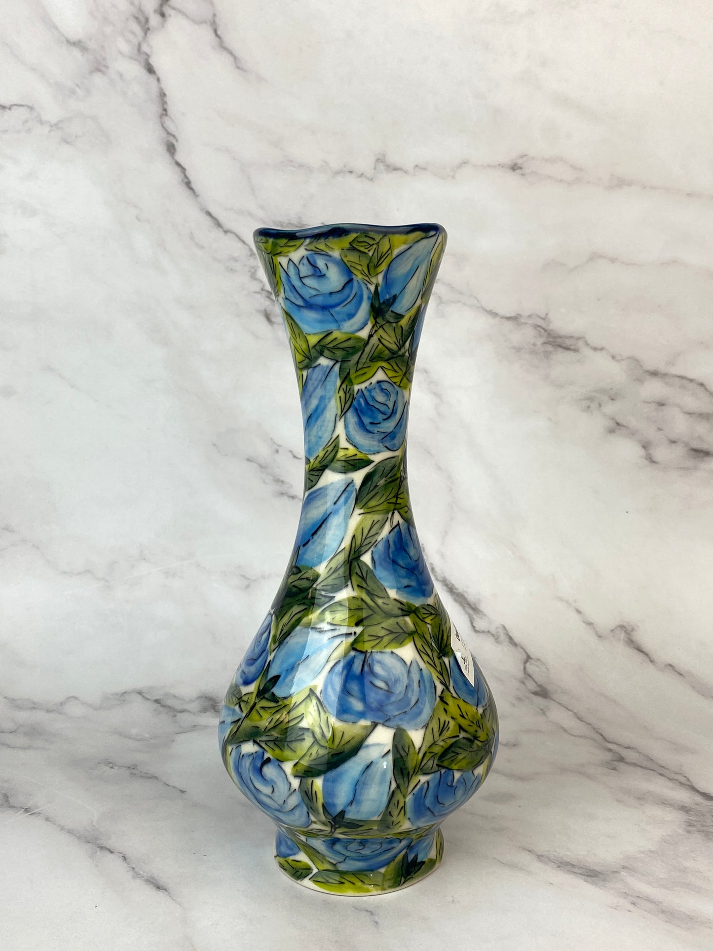 Moja Vase - Blue Rosebuds