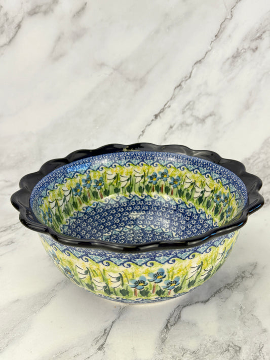 Large Unikat Ruffled Bowl - Shape 628 - Pattern U5071