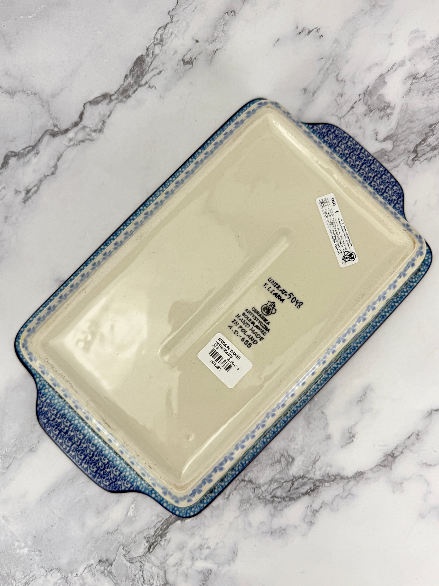 Unikat Rectangular Baker With Handles - Shape A59 - Pattern U5048