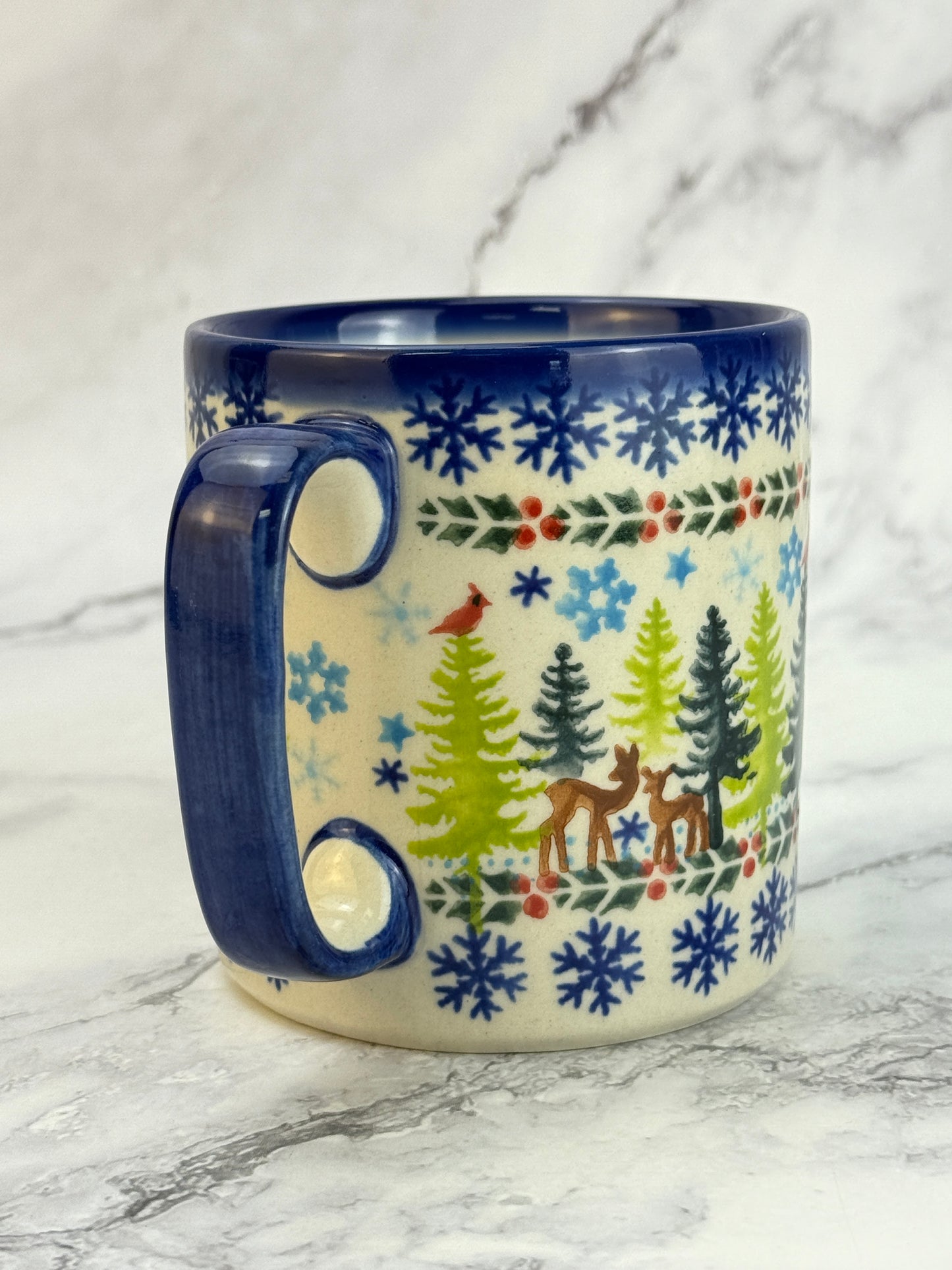 Vena Unikat 12oz Holiday Mug - Shape V055 - Winter Forest