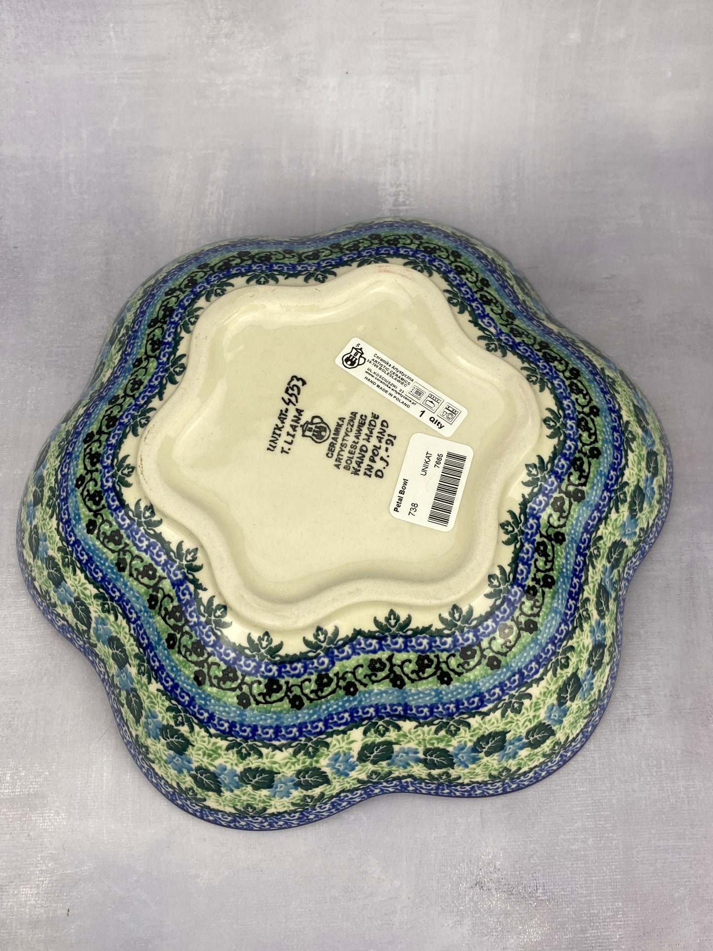 Unikat Flower Bowl - Shape 738 - Pattern U4553