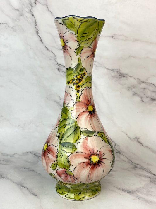 Moja Tall Vase - Pink Flowers