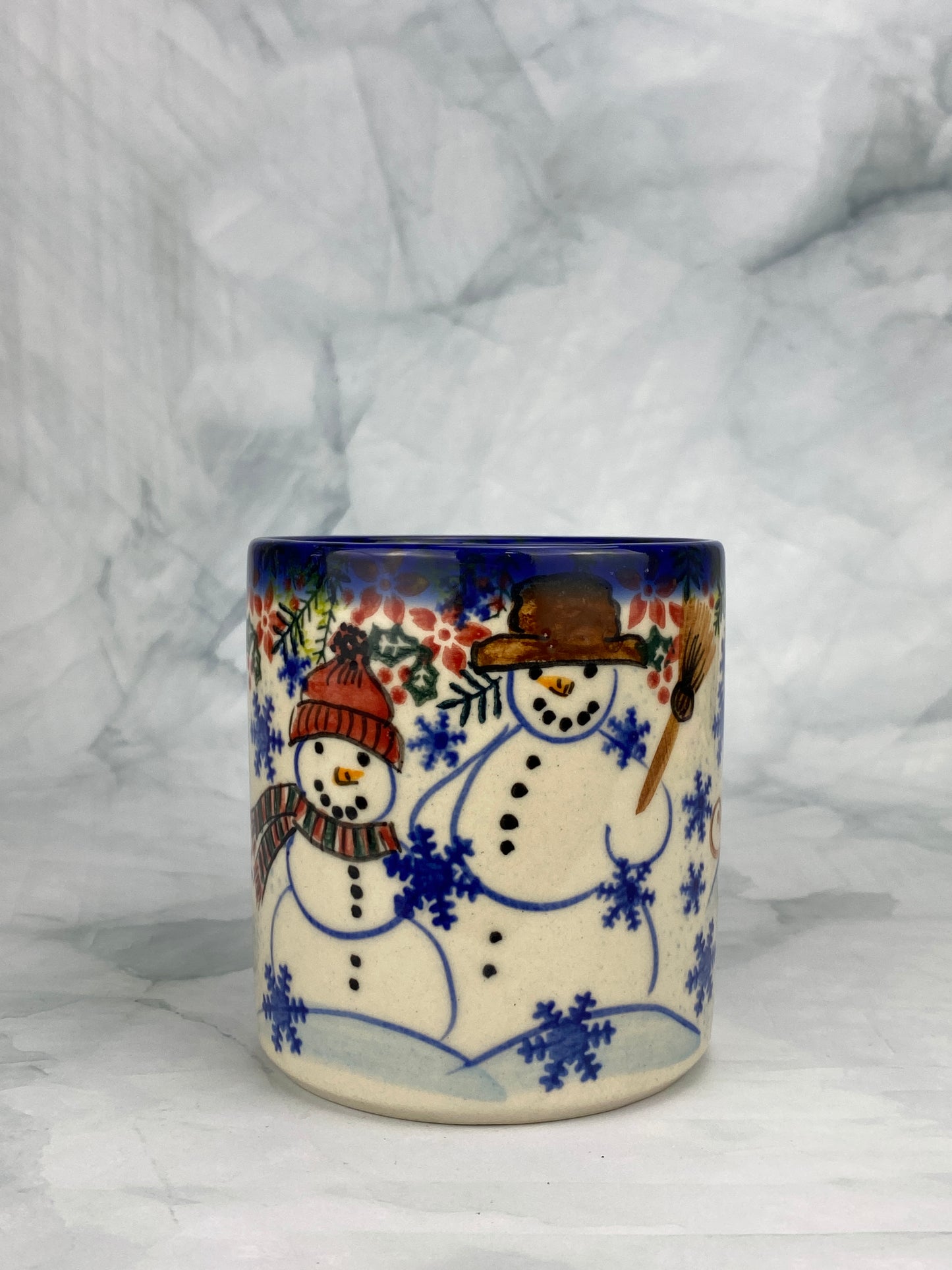 Vena Unikat 12oz Holiday Mug - Shape V055 - Jolly Snowmen