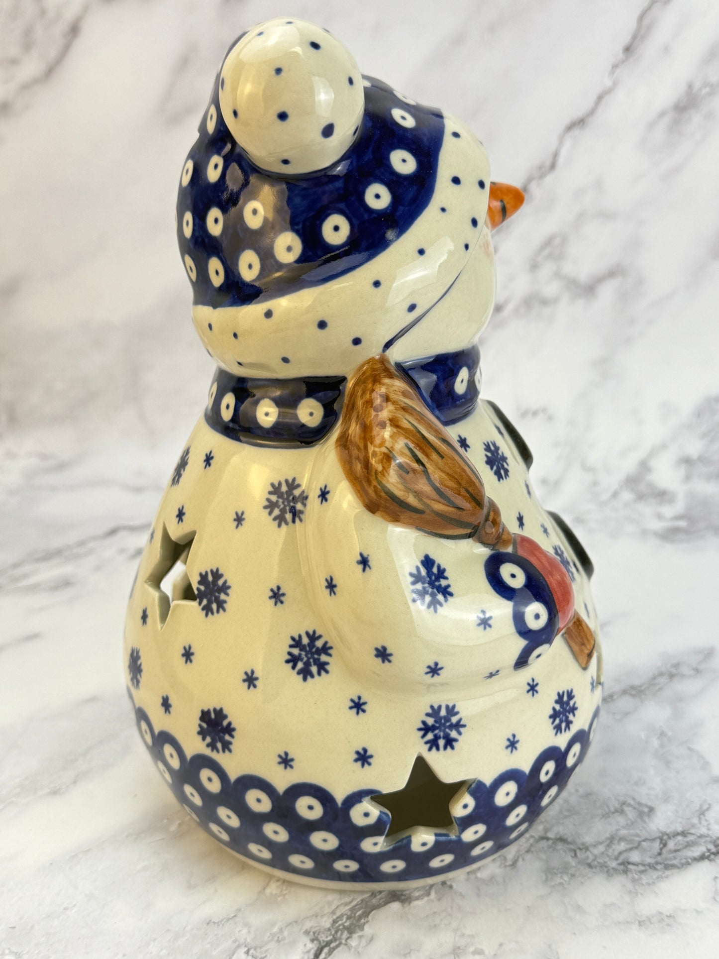 Vena Snowman With Broomstick - Shape V641 - Snowflake Owl Eye