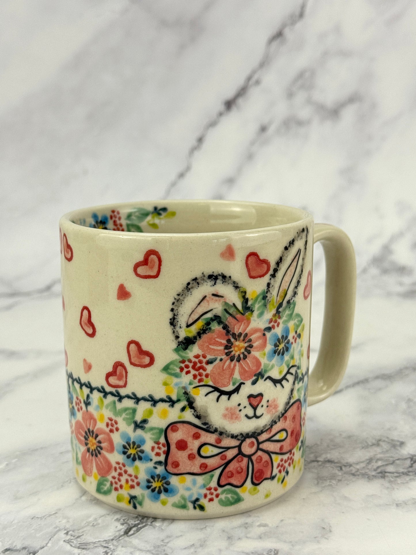 Vena Unikat 12oz Art Mug - Shape V055 - Pink Bunny