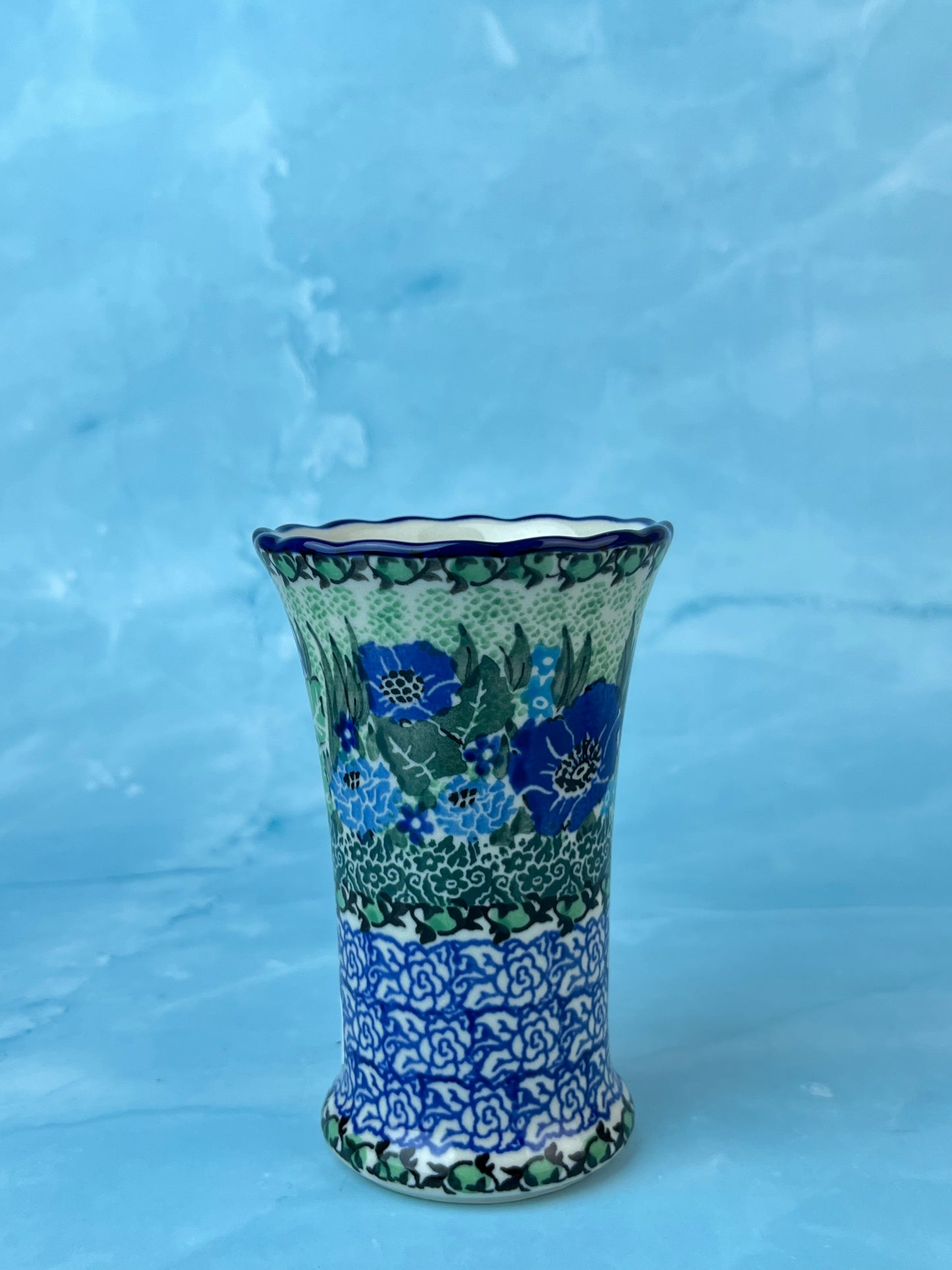 Ruffled Unikat Bud Vase - Shape 127 - Pattern U4629